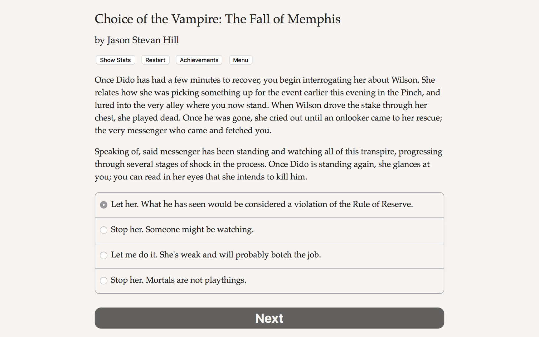 Choice of the Vampire: The Fall of Memphis screenshot