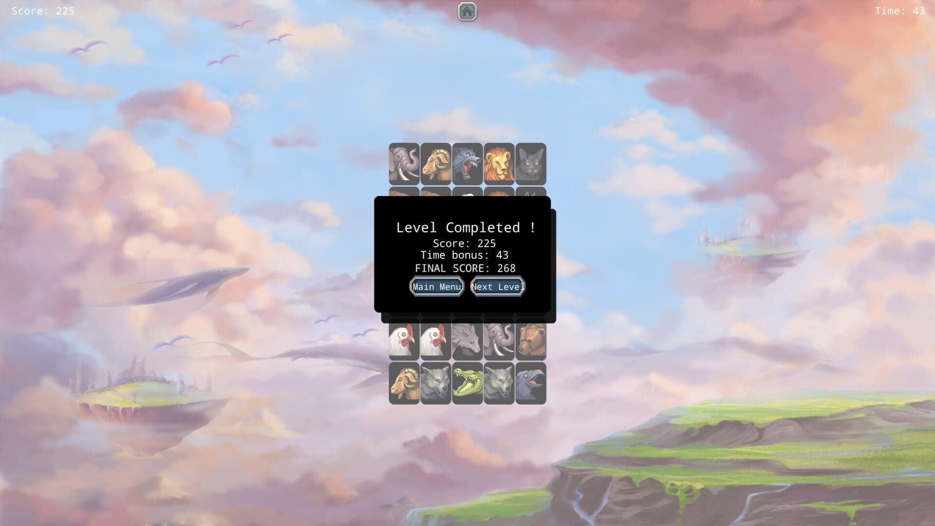 Food Monster and Animals Memory Match - Screenshot