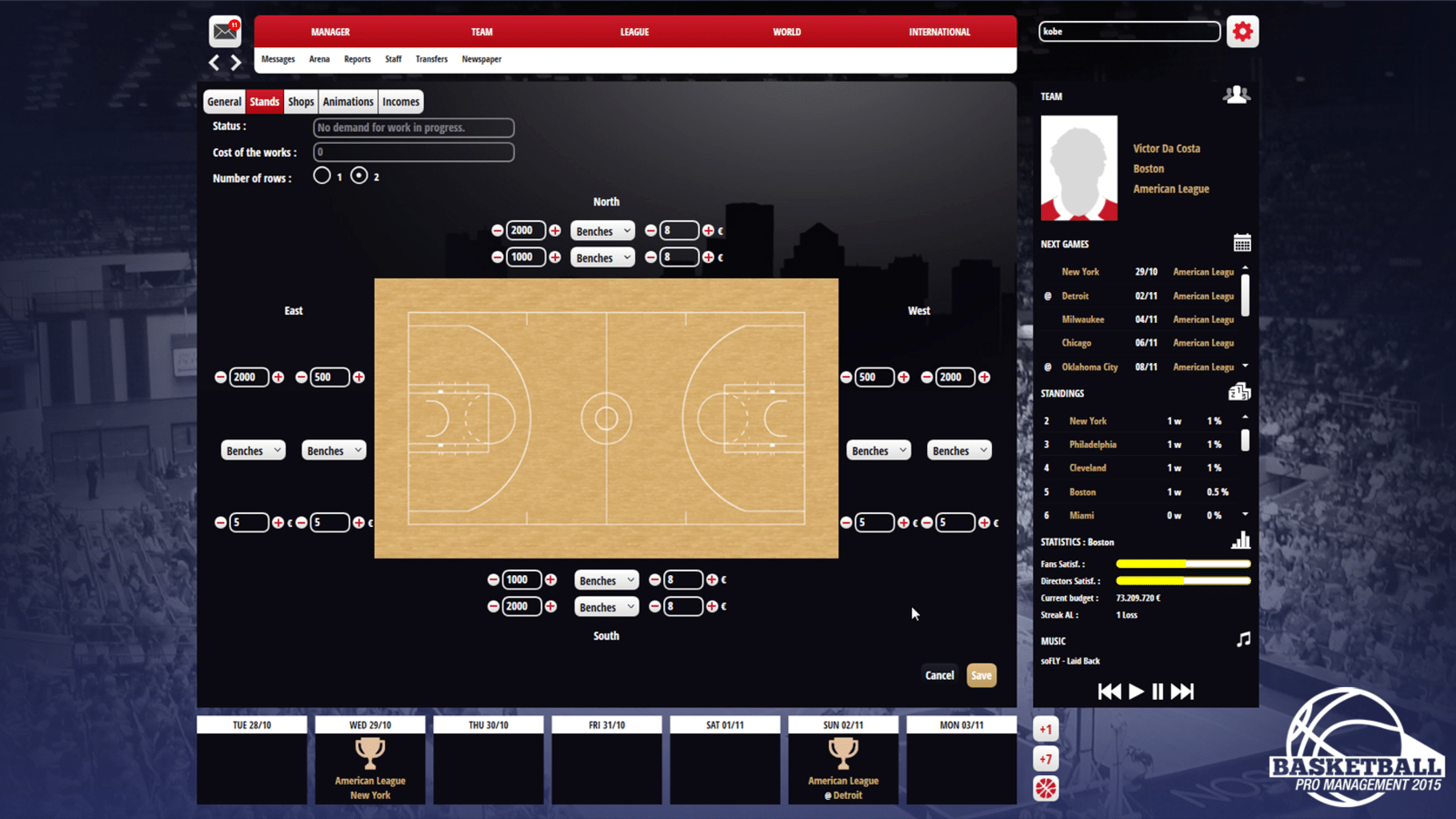 Basketball Pro Management 2015 screenshot