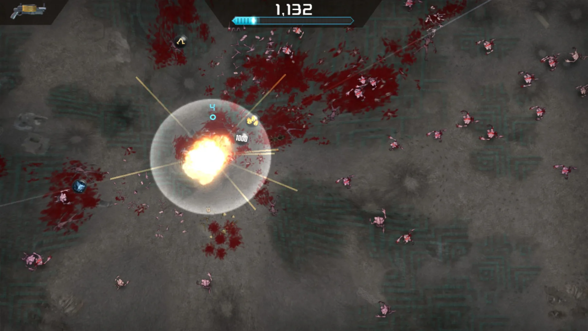 Captura de pantalla - Crimsonland