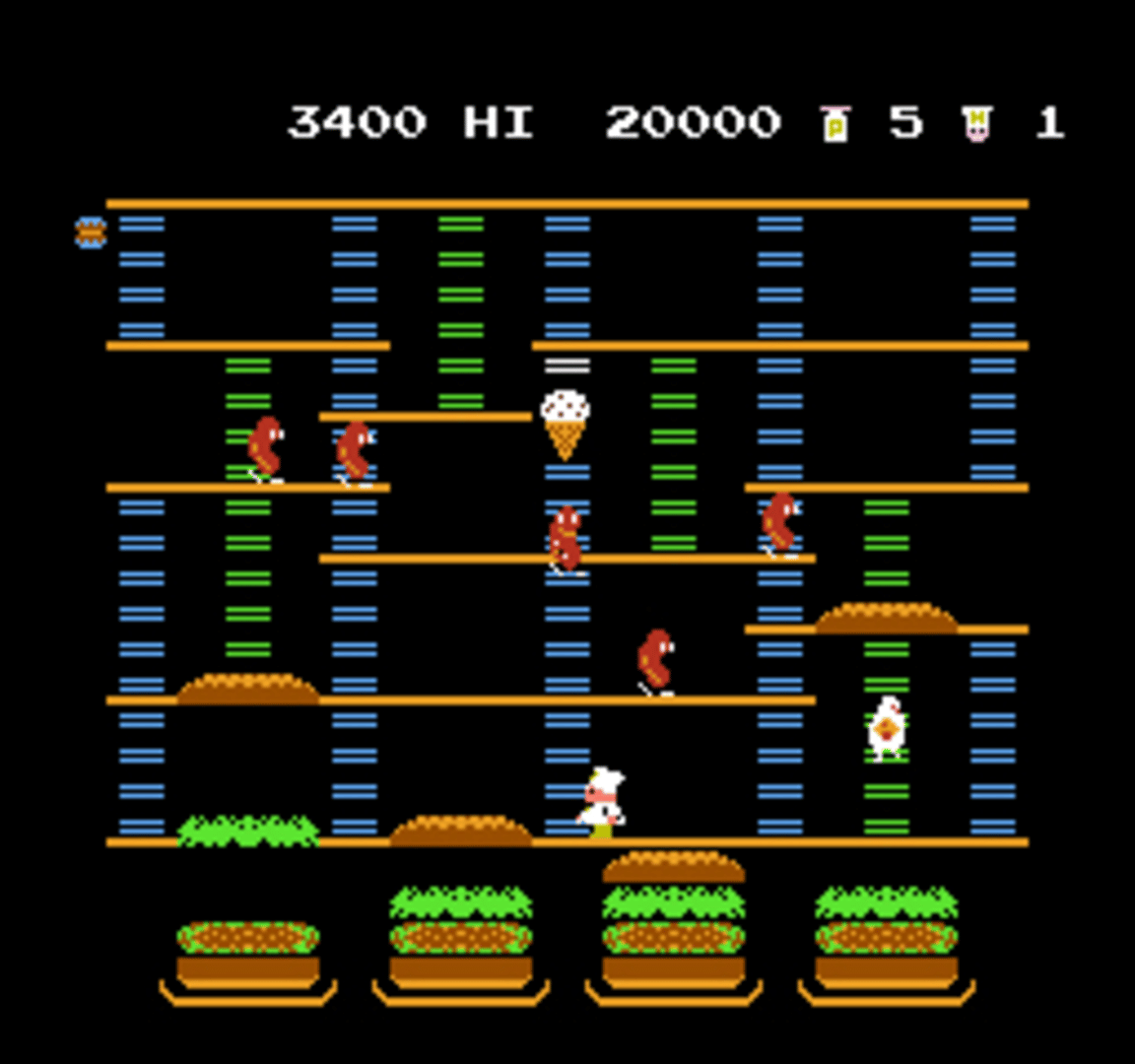 BurgerTime screenshot