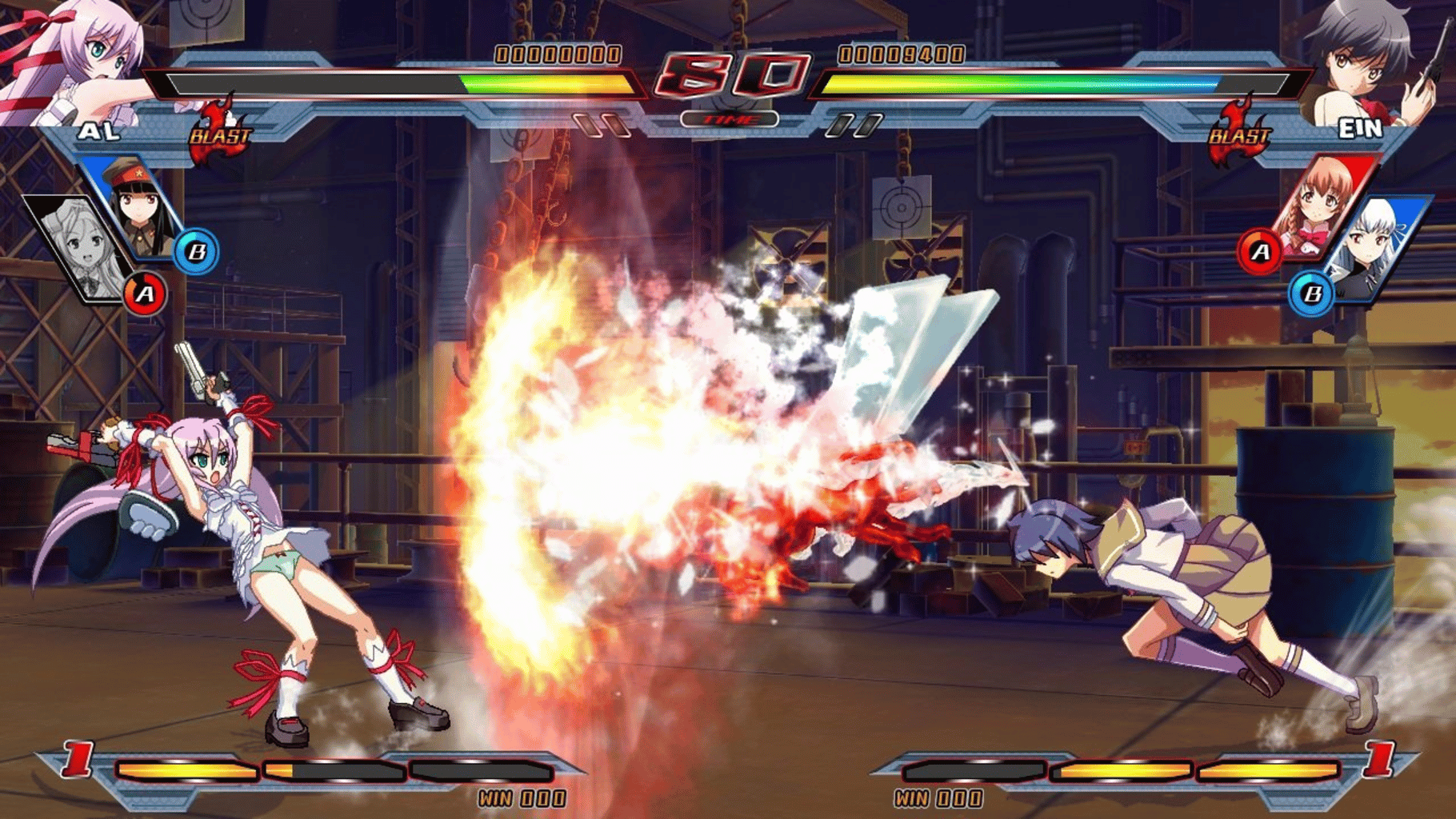 Nitroplus Blasterz: Heroines Infinite Duel screenshot