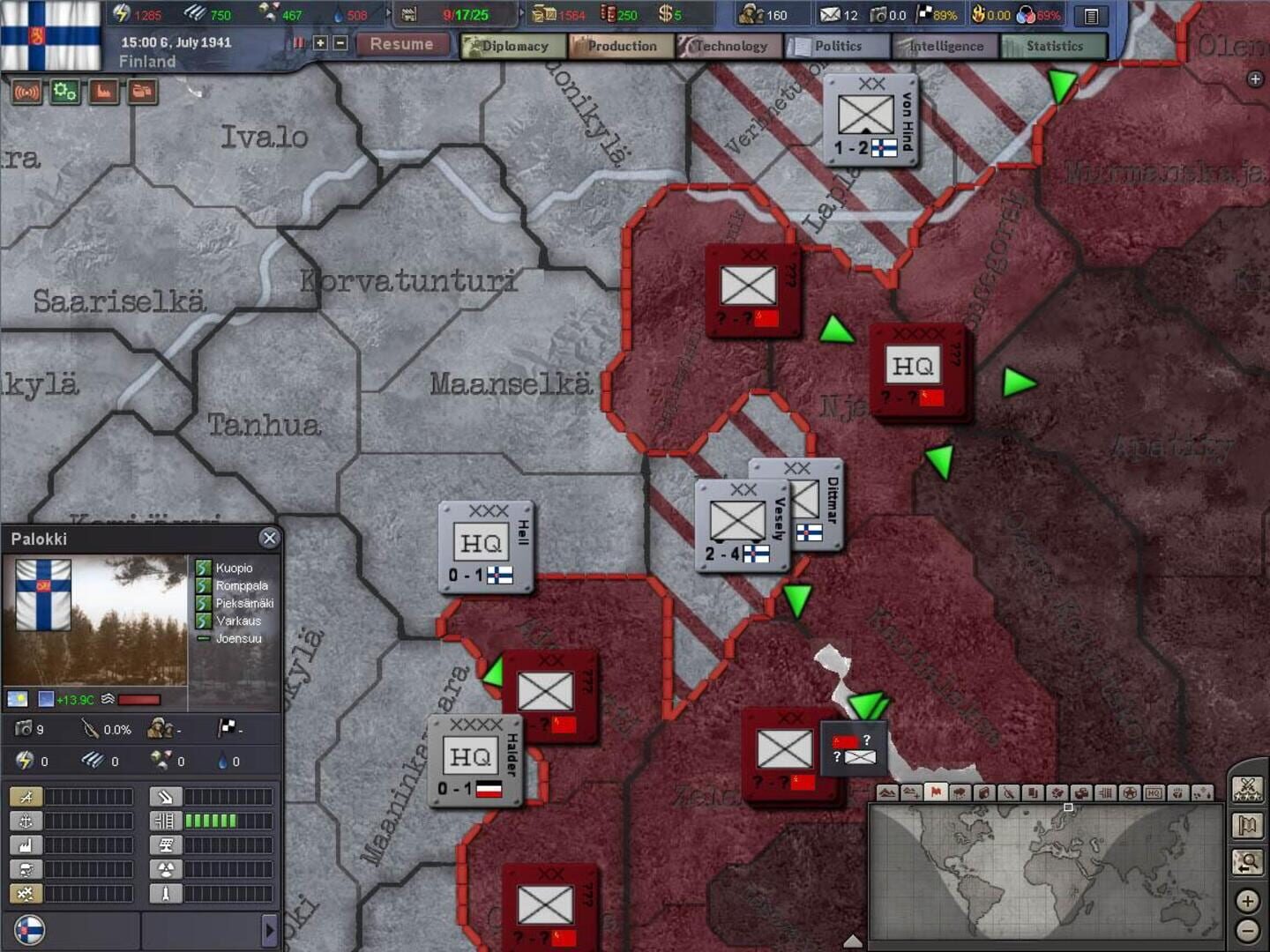 Captura de pantalla - Hearts of Iron III: Semper Fi