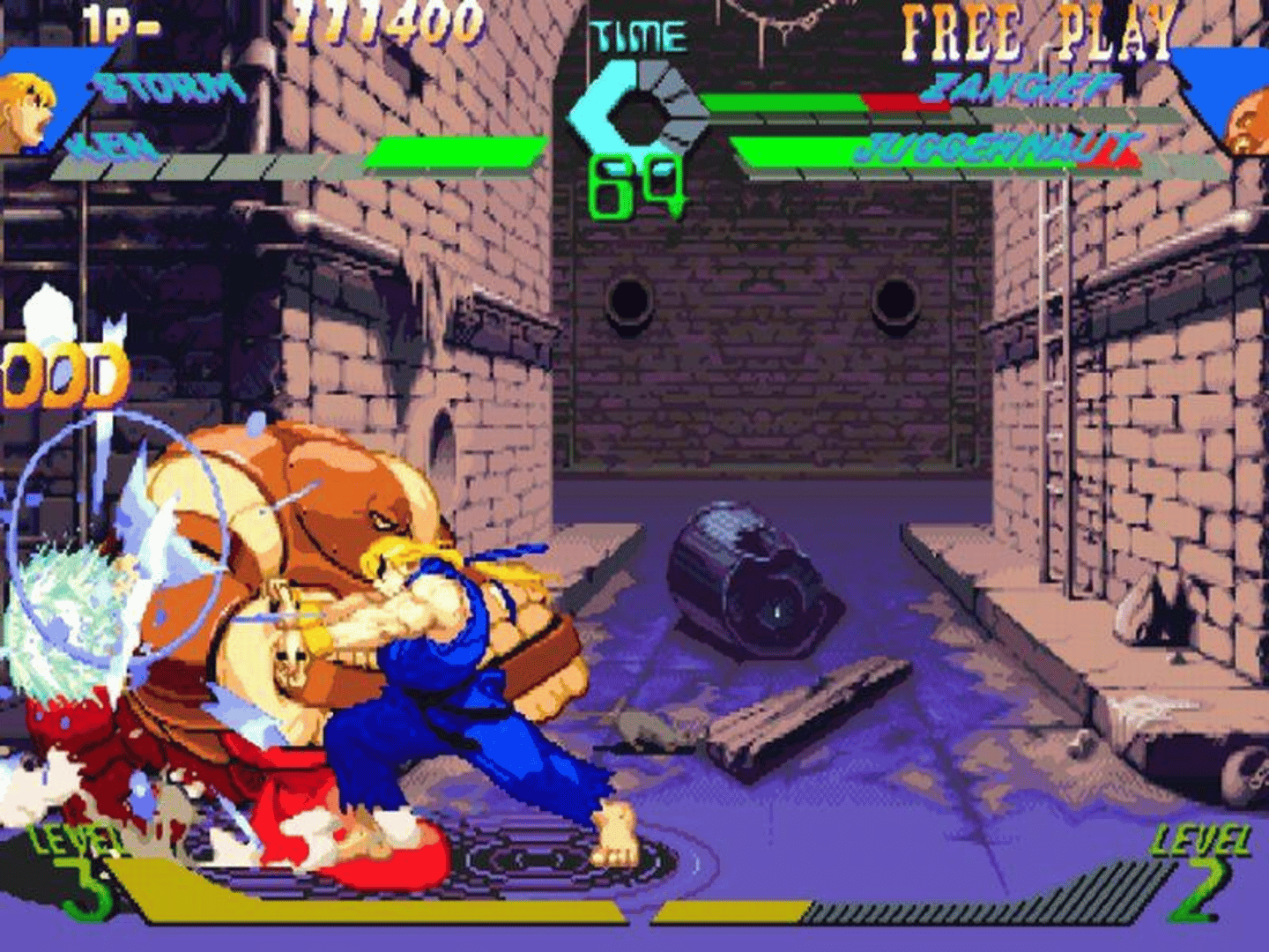 X-Men vs. Street Fighter screenshot