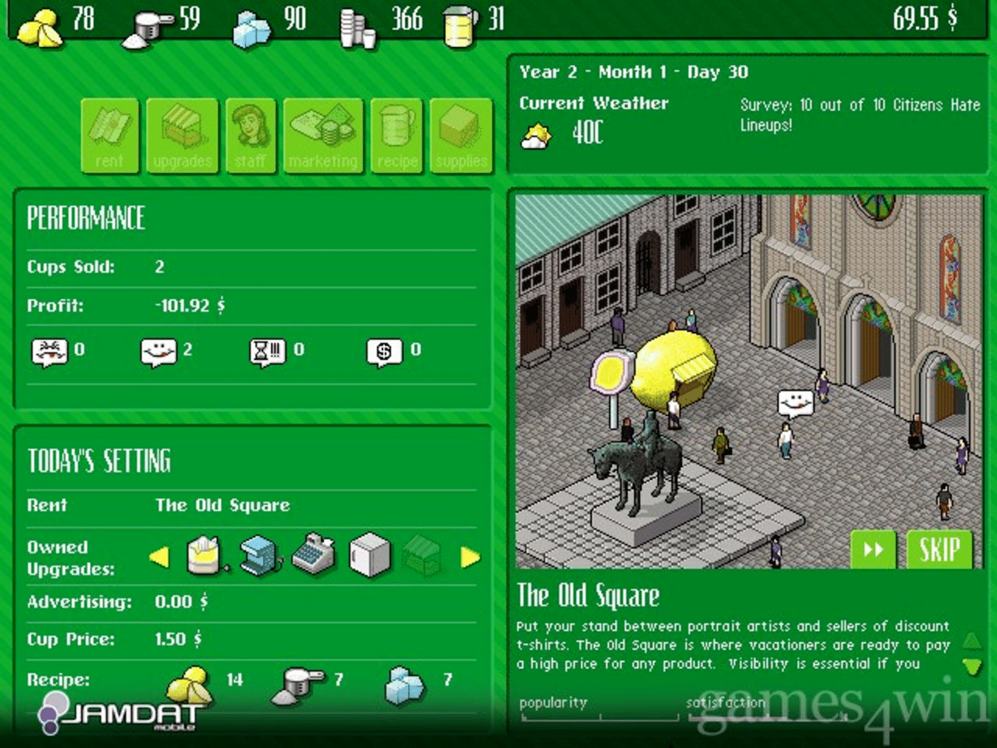 Lemonade Tycoon screenshot