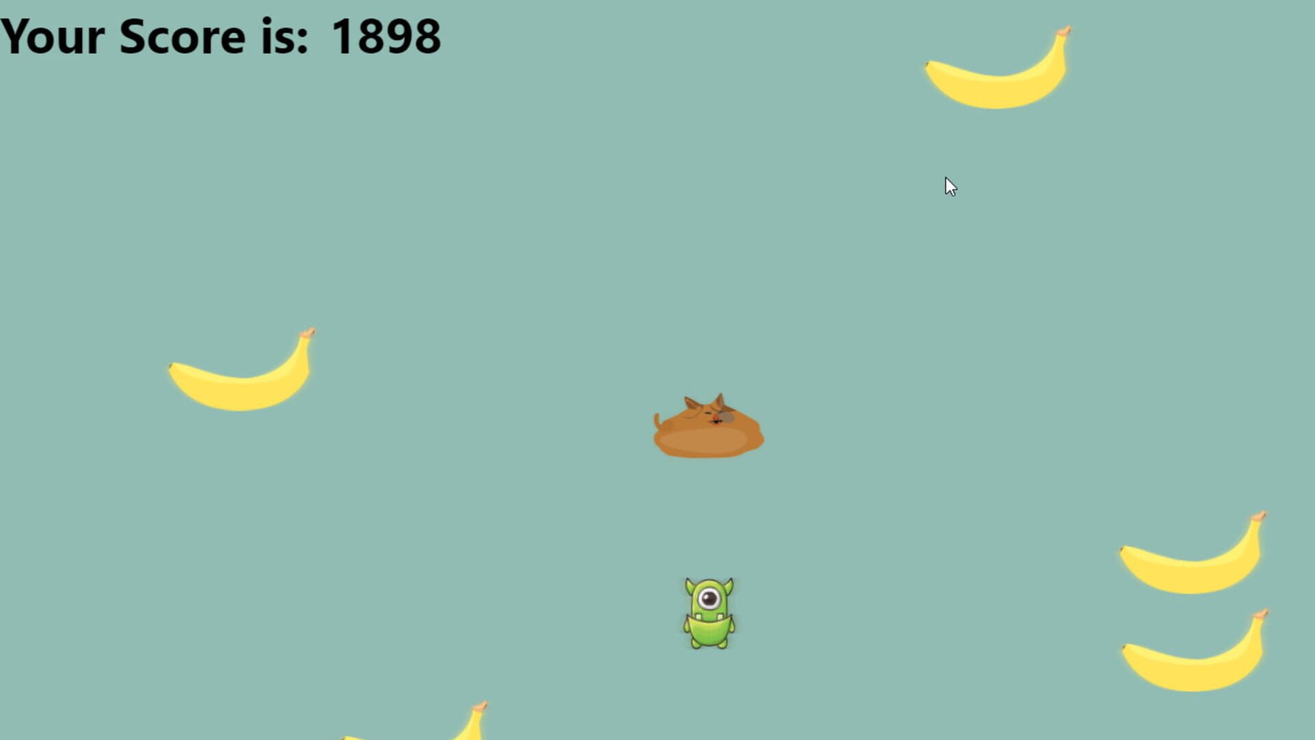 Cat doesn't like banana - Screenshot