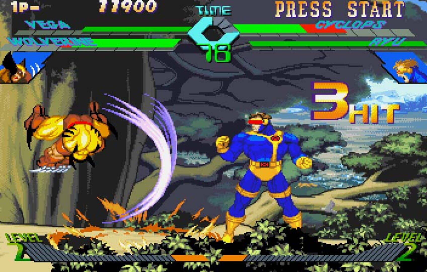 Captura de pantalla - X-Men vs. Street Fighter