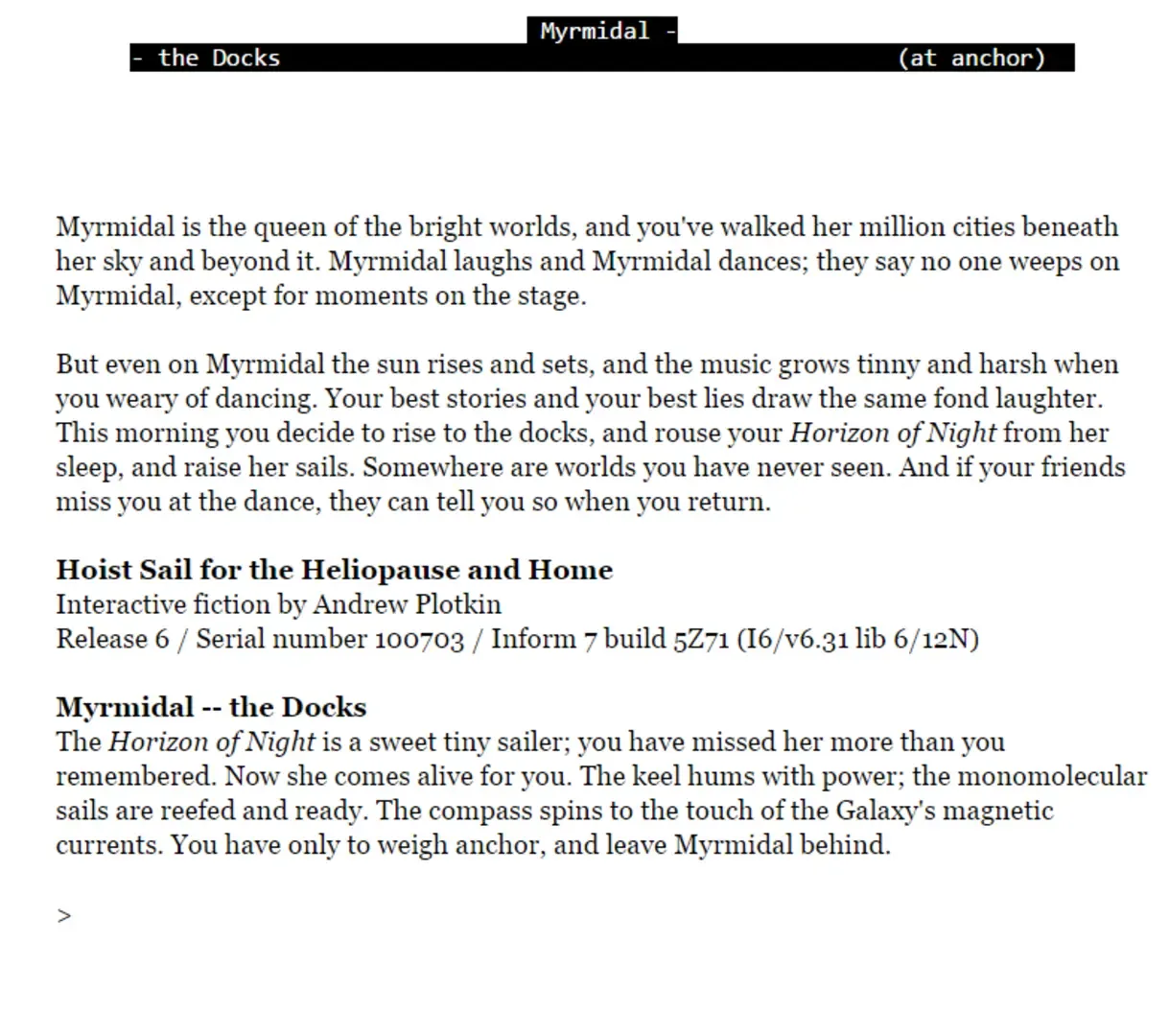 Hoist Sail for the Heliopause and Home