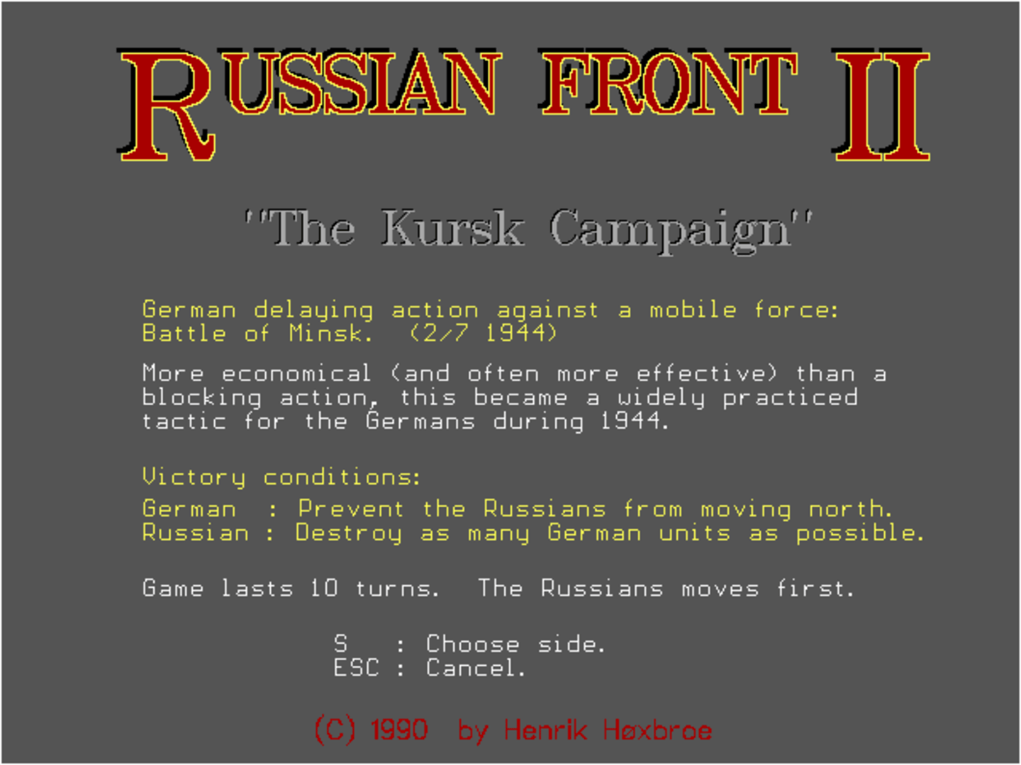 Russian Front II: The Kursk Campaign Cover