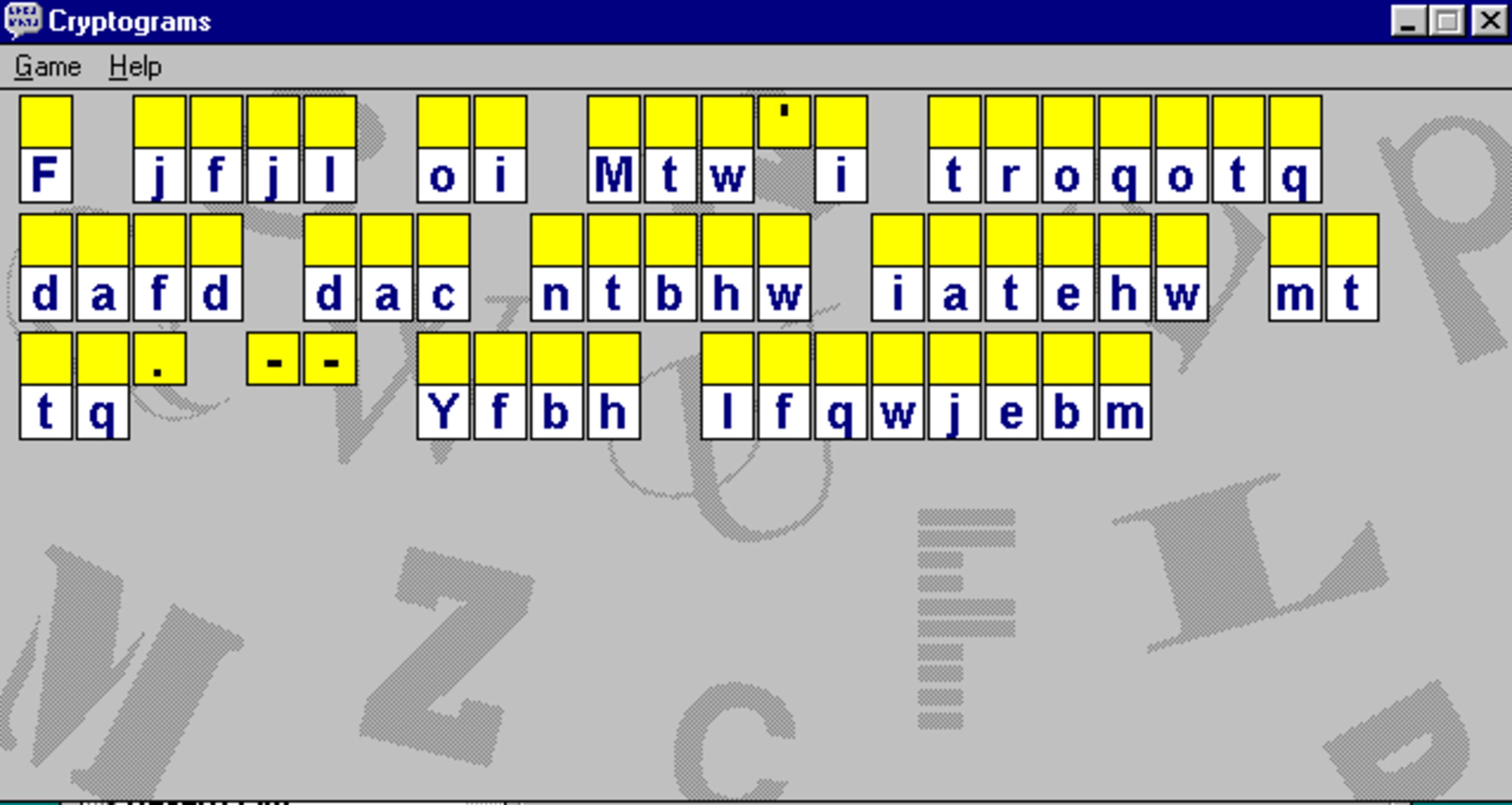 Cryptograms