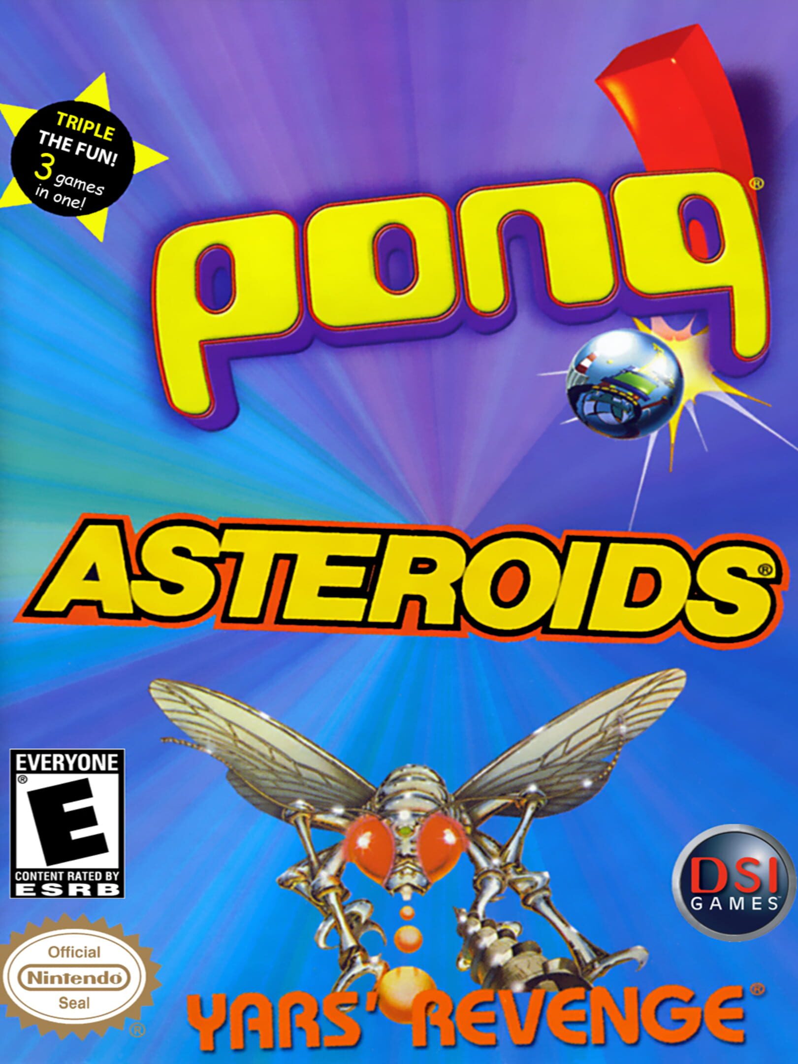 Asteroids / Pong / Yars' Revenge