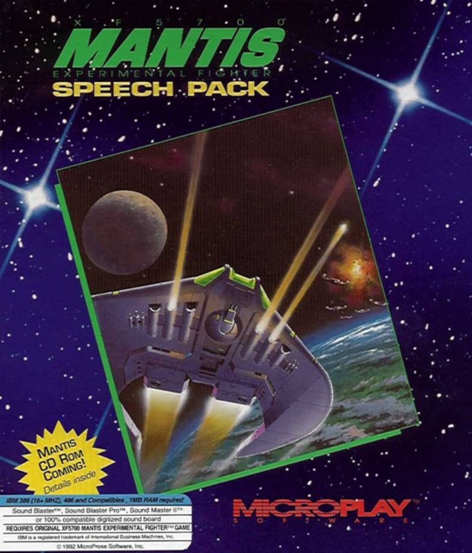 XF5700 Mantis Experimental Fighter: Speech Pack cover