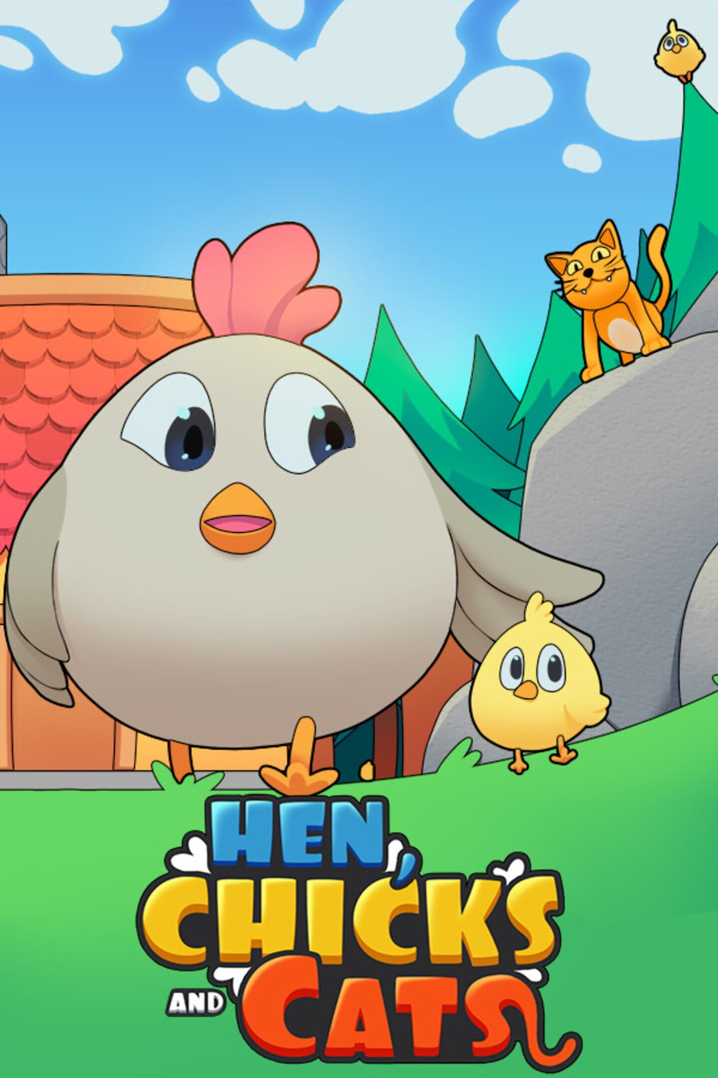 Hen, Chicks and Cats