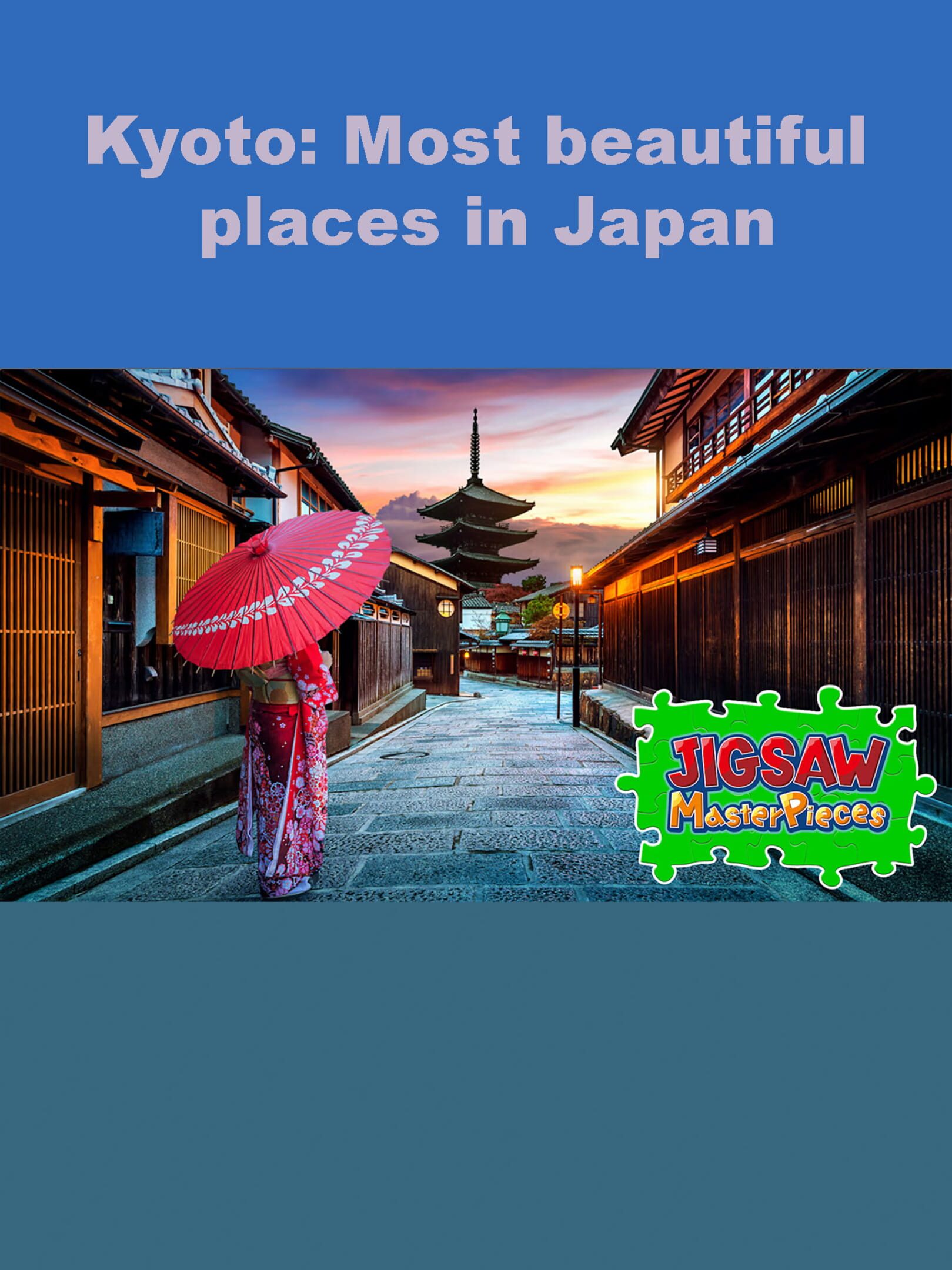 Jigsaw Masterpieces: Kyoto - Most Beautiful Places in Japan cover