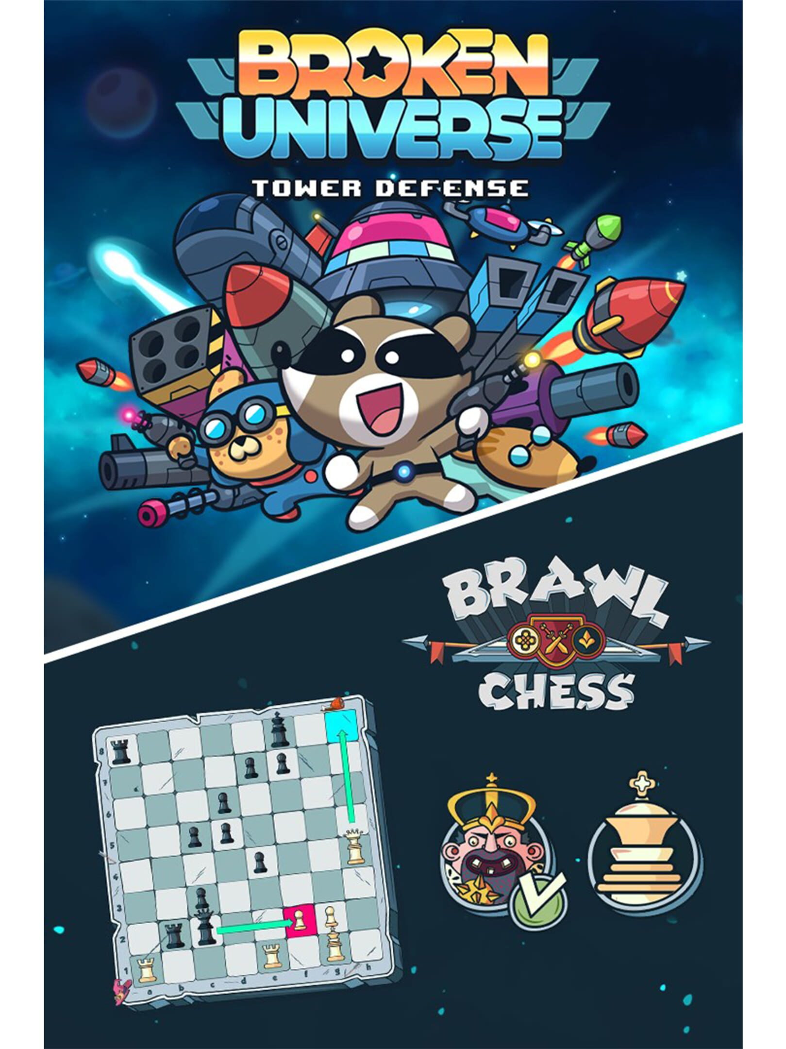 Broken Universe + Brawl Chess cover