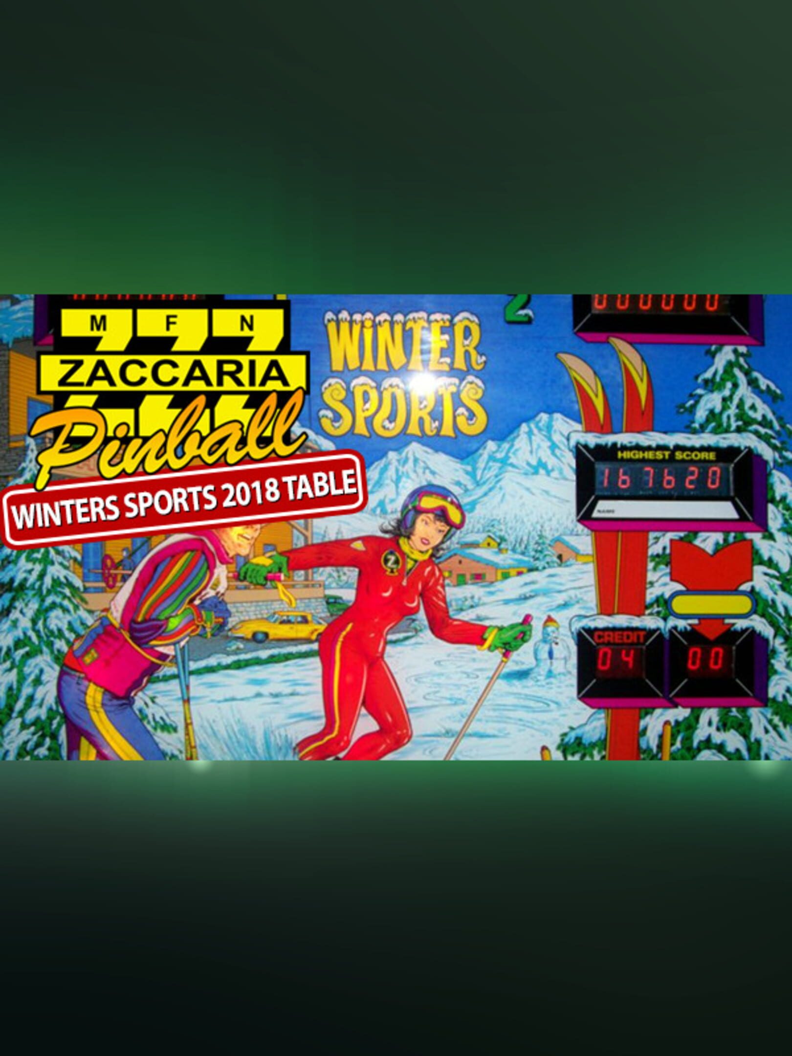 Zaccaria Pinball: Winter Sports 2018 Table cover
