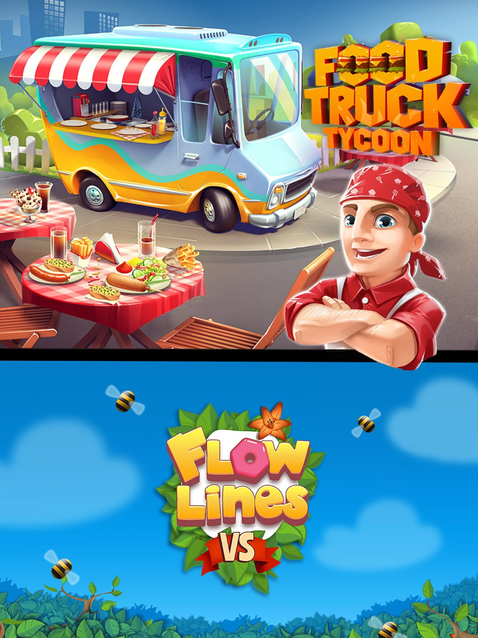 Food Truck Tycoon + Flowlines VS cover
