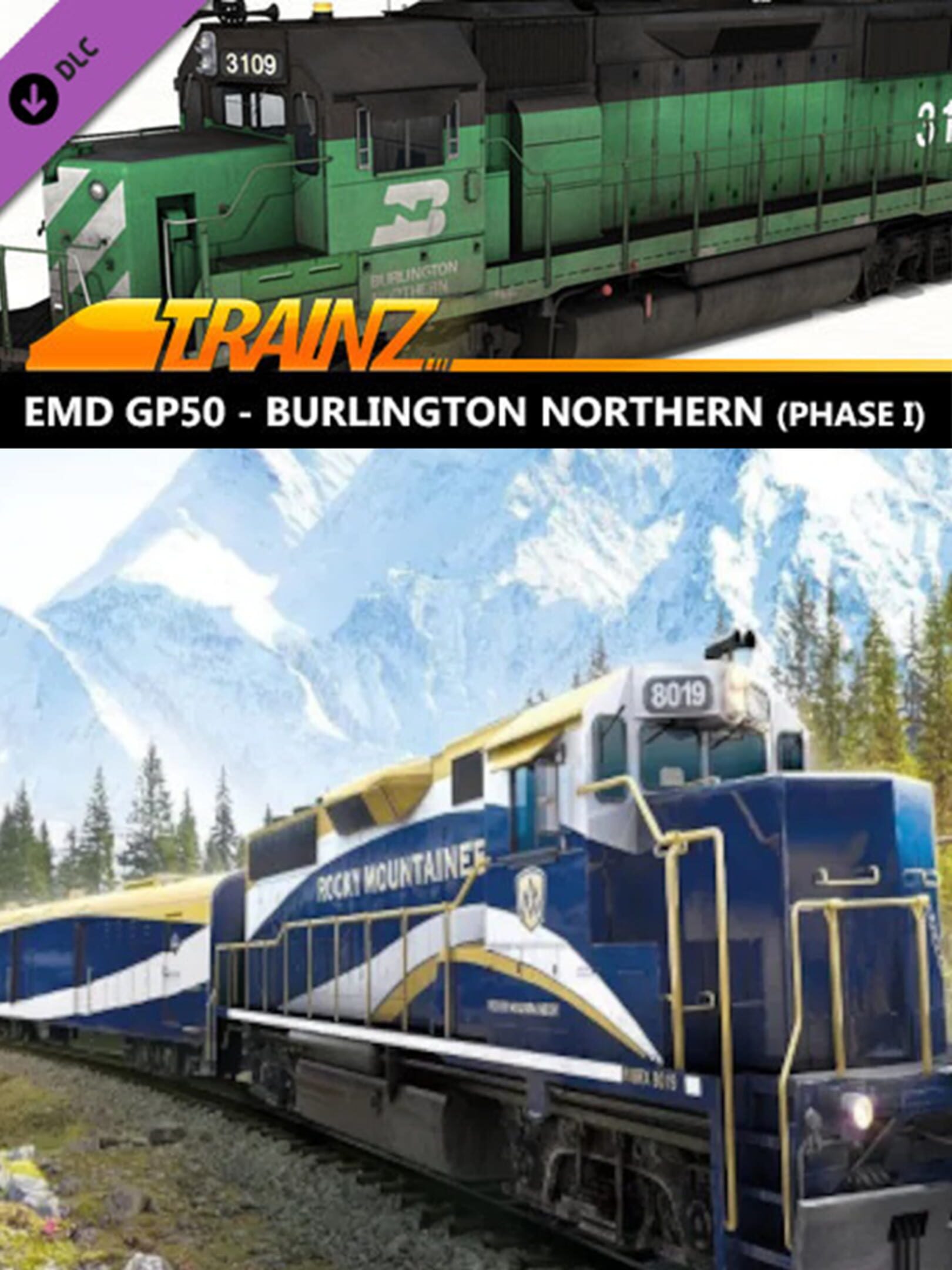 Trainz Railroad Simulator 2019: EMD GP50 - Burlington Northern (Phase I) cover