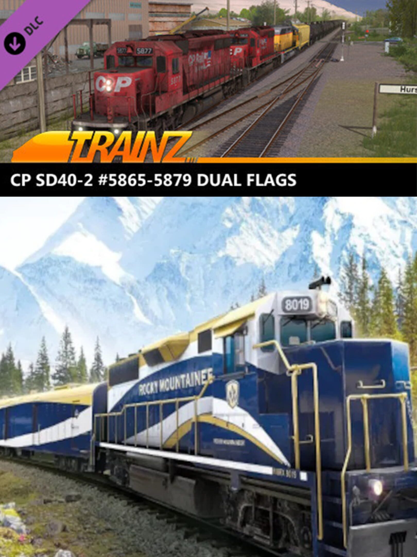 Trainz Railroad Simulator 2019: CP SD40-2 #5865-5879 Dual Flags cover