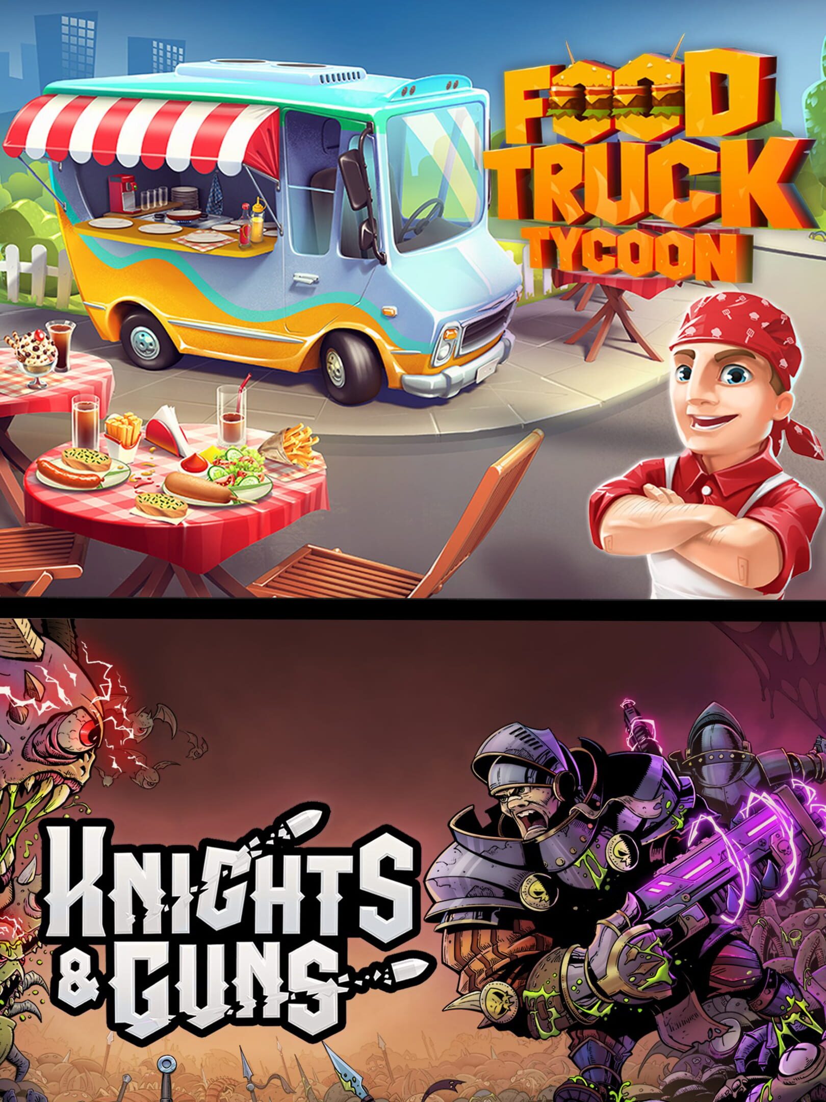 Food Truck Tycoon + Knights & Guns cover