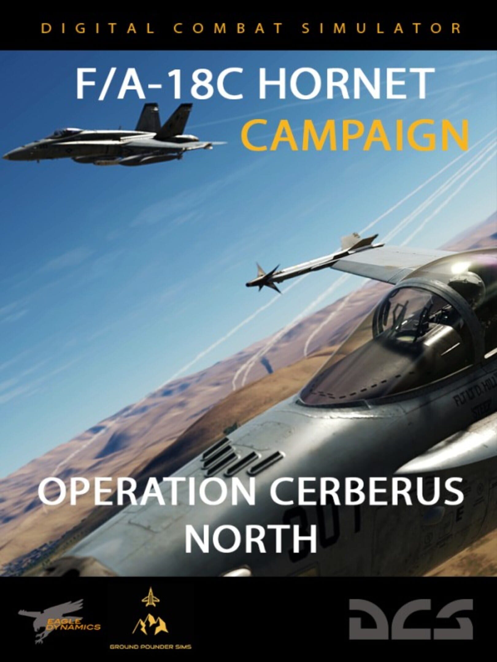 DCS World: F/A-18C Operation Cerberus North by Ground Pounder Sims cover