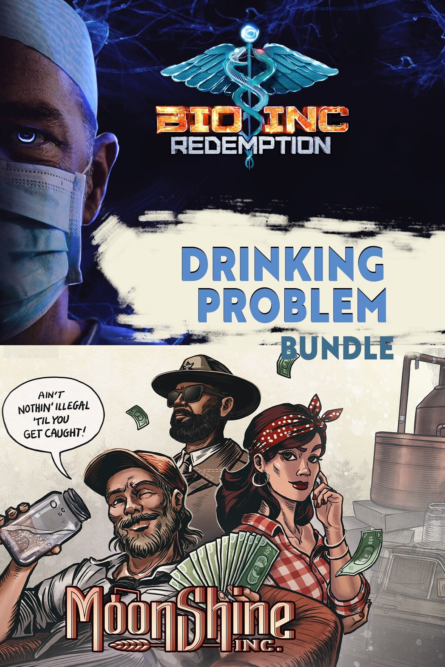 Moonshine Inc. + Bio Inc. Redemption: Drinking Problem Bundle cover