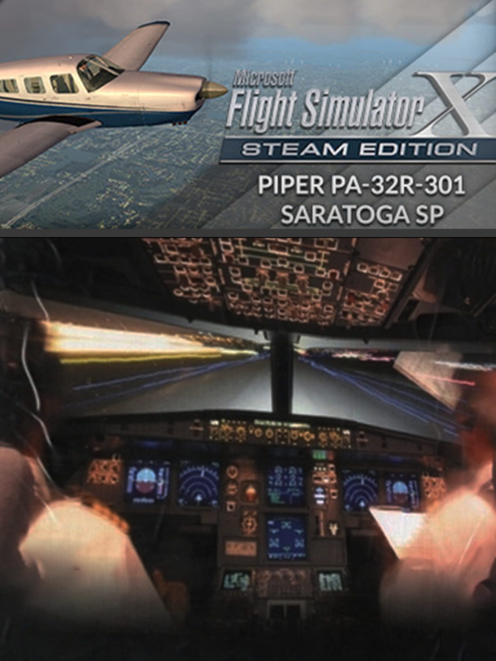 Microsoft Flight Simulator X: Steam Edition - Piper PA-32R-301 Saratoga SP cover