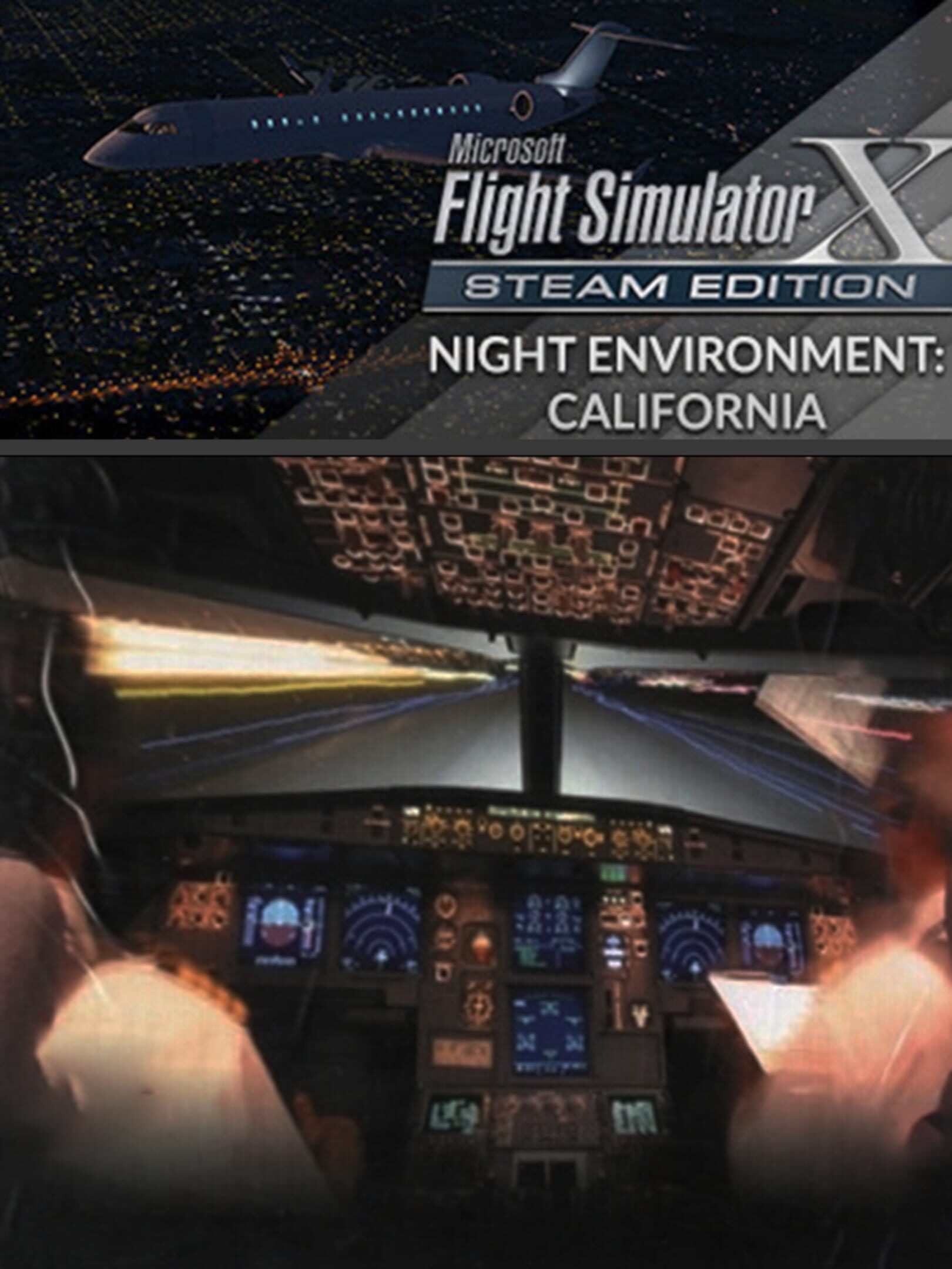 Microsoft Flight Simulator X: Steam Edition - Night Environment: California cover