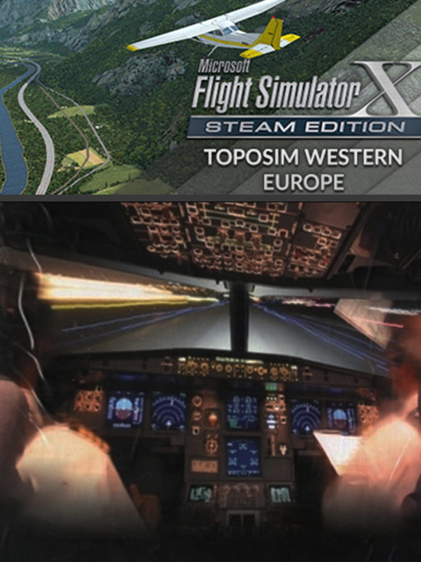 Microsoft Flight Simulator X: Steam Edition - Toposim Western Europe cover