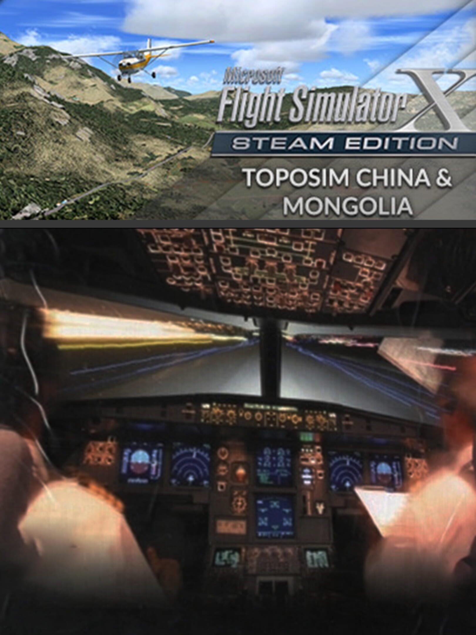 Microsoft Flight Simulator X: Steam Edition - Toposim China & Mongolia cover