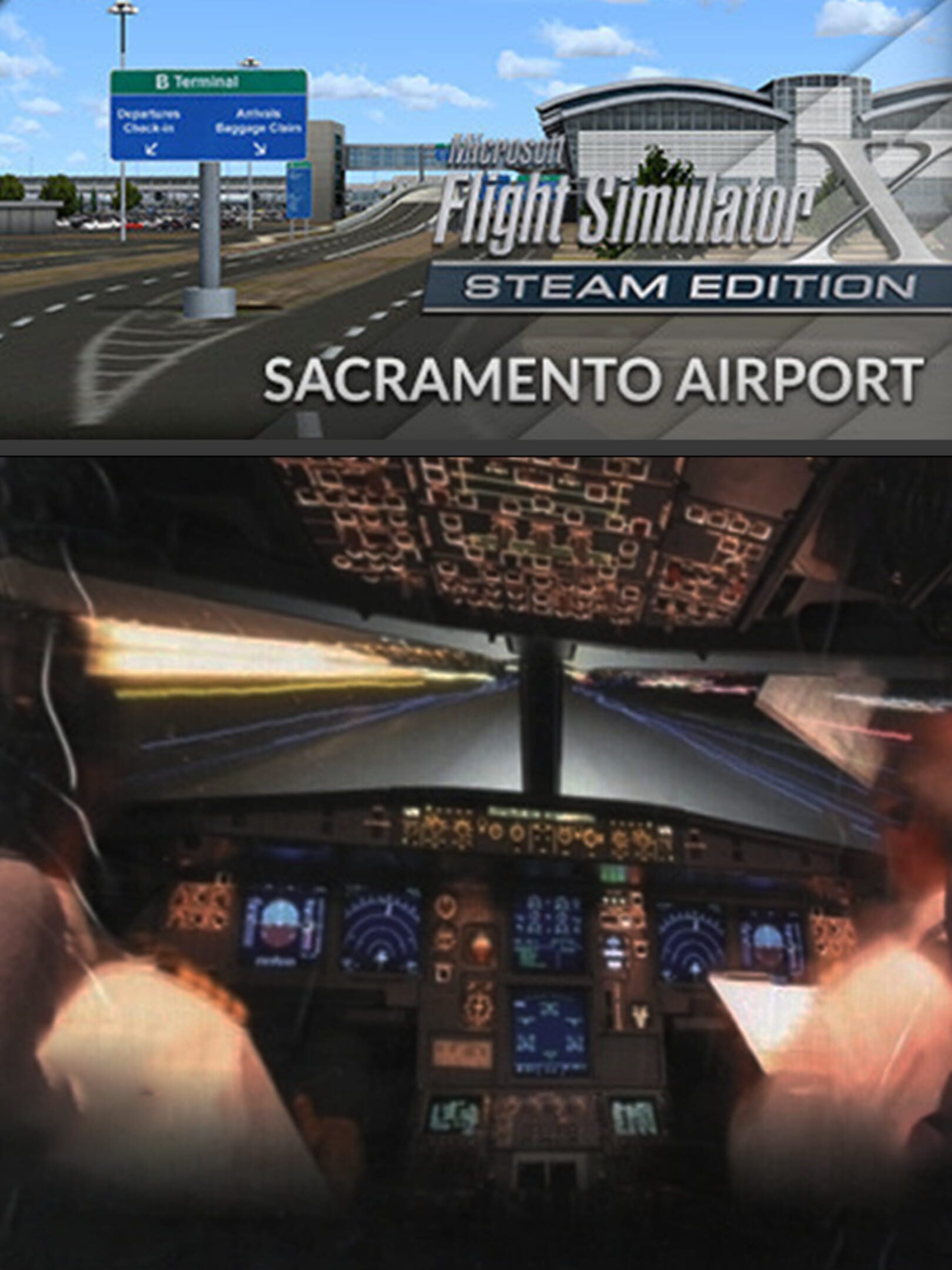 Microsoft Flight Simulator X: Steam Edition - Sacramento Airport cover