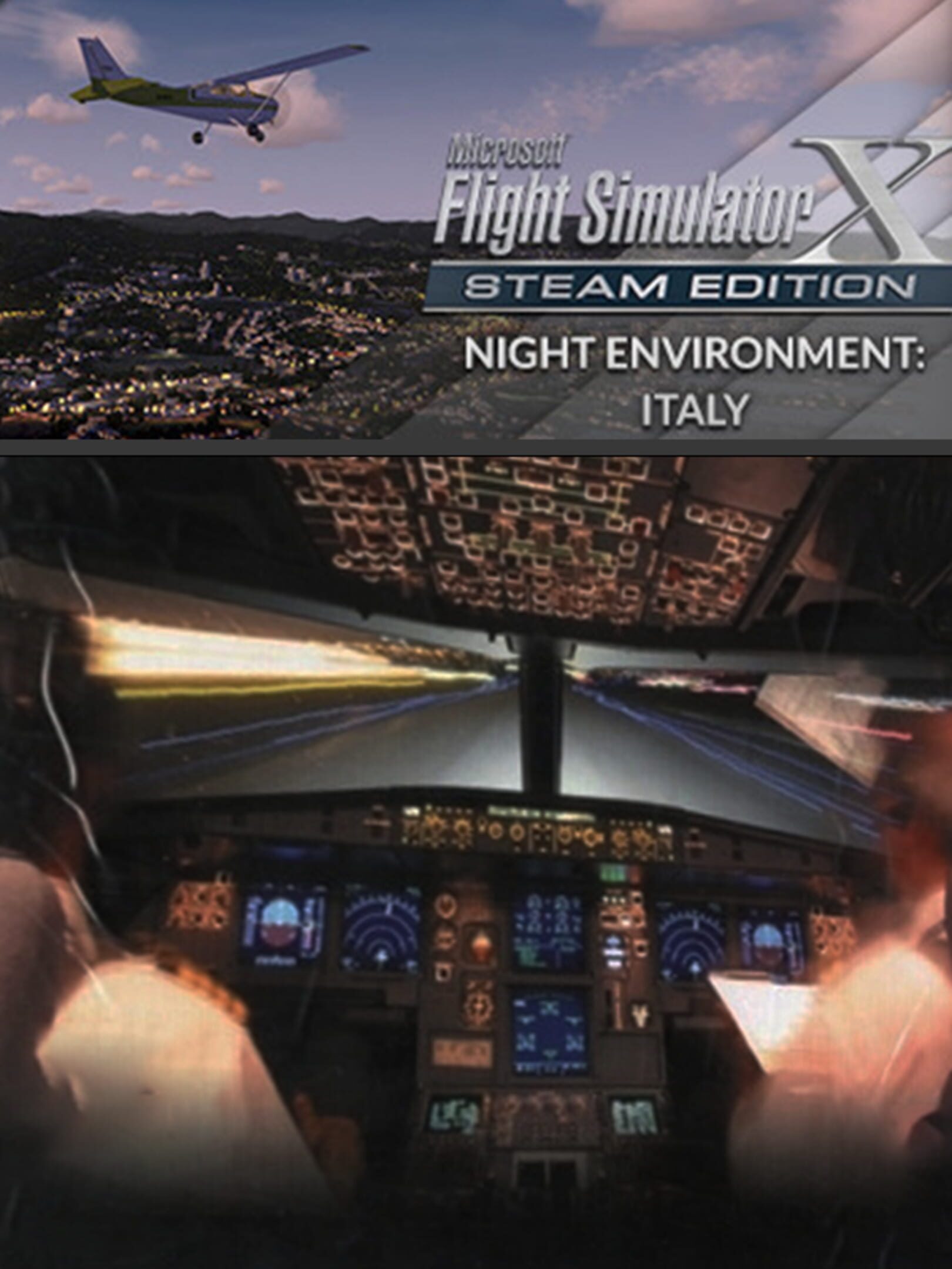 Microsoft Flight Simulator X: Steam Edition - Night Environment Italy cover