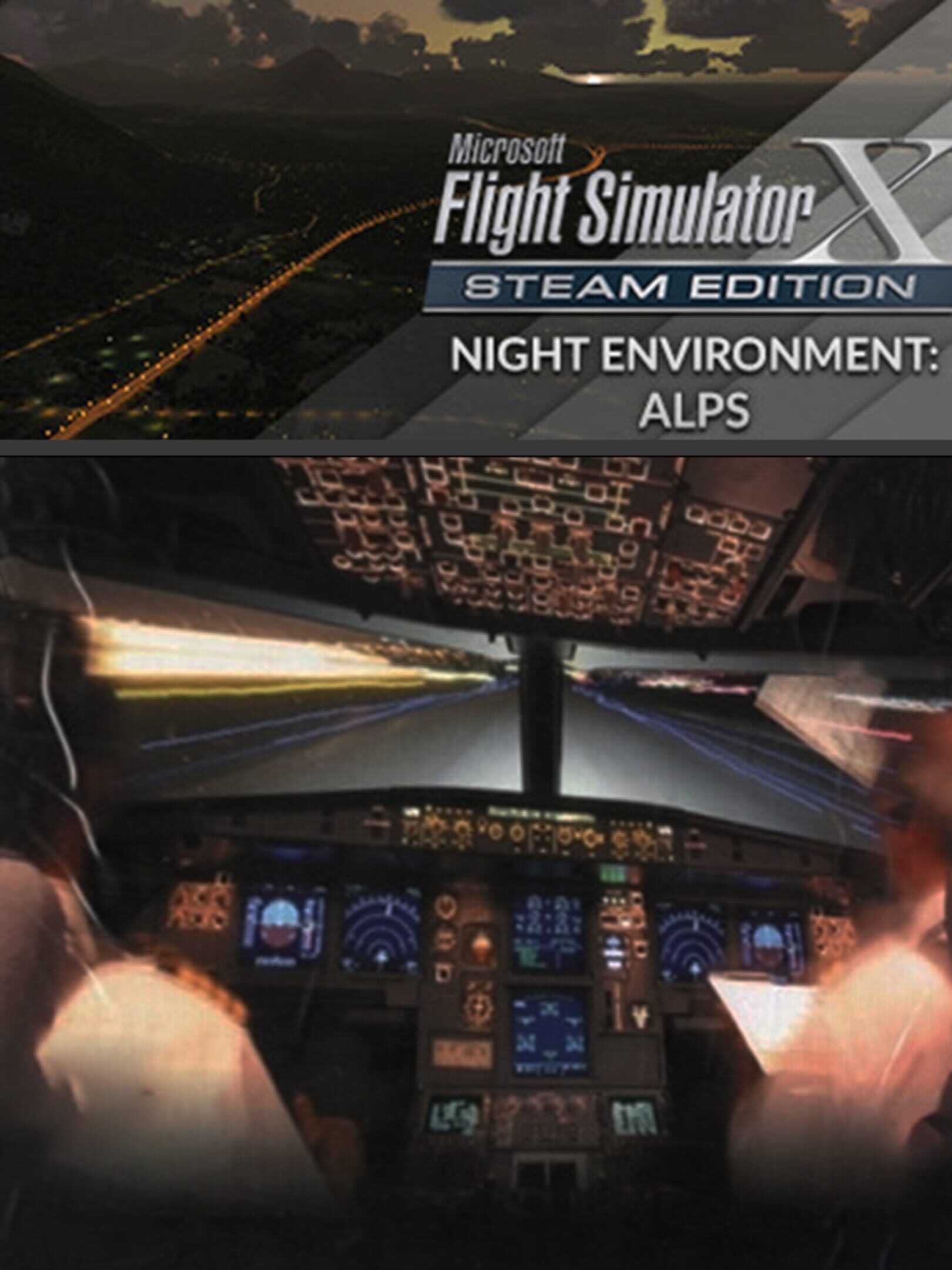 Microsoft Flight Simulator X: Steam Edition - Night Environment: Alps cover