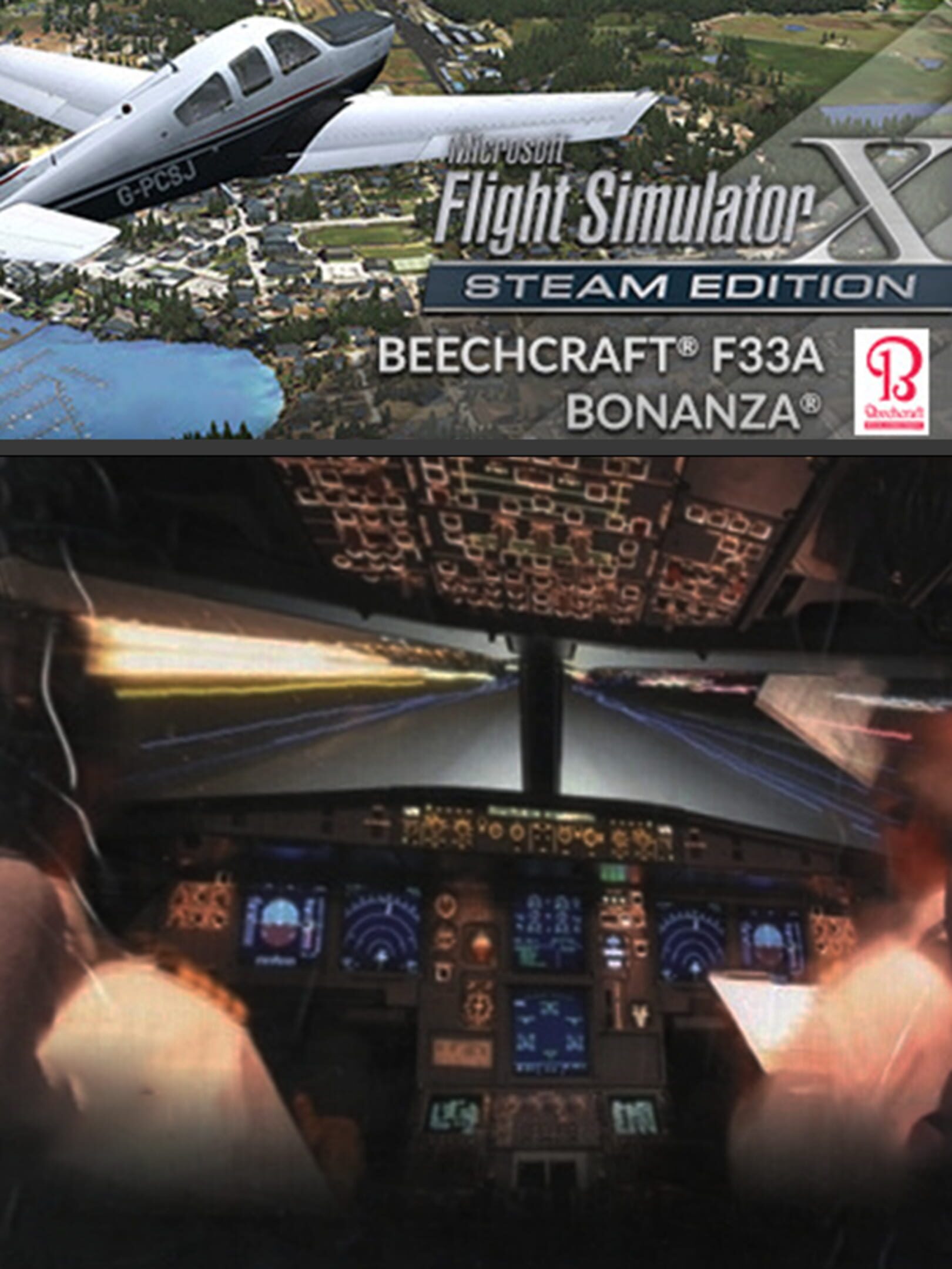 Microsoft Flight Simulator X: Steam Edition - Beechcraft F33A Bonanza cover
