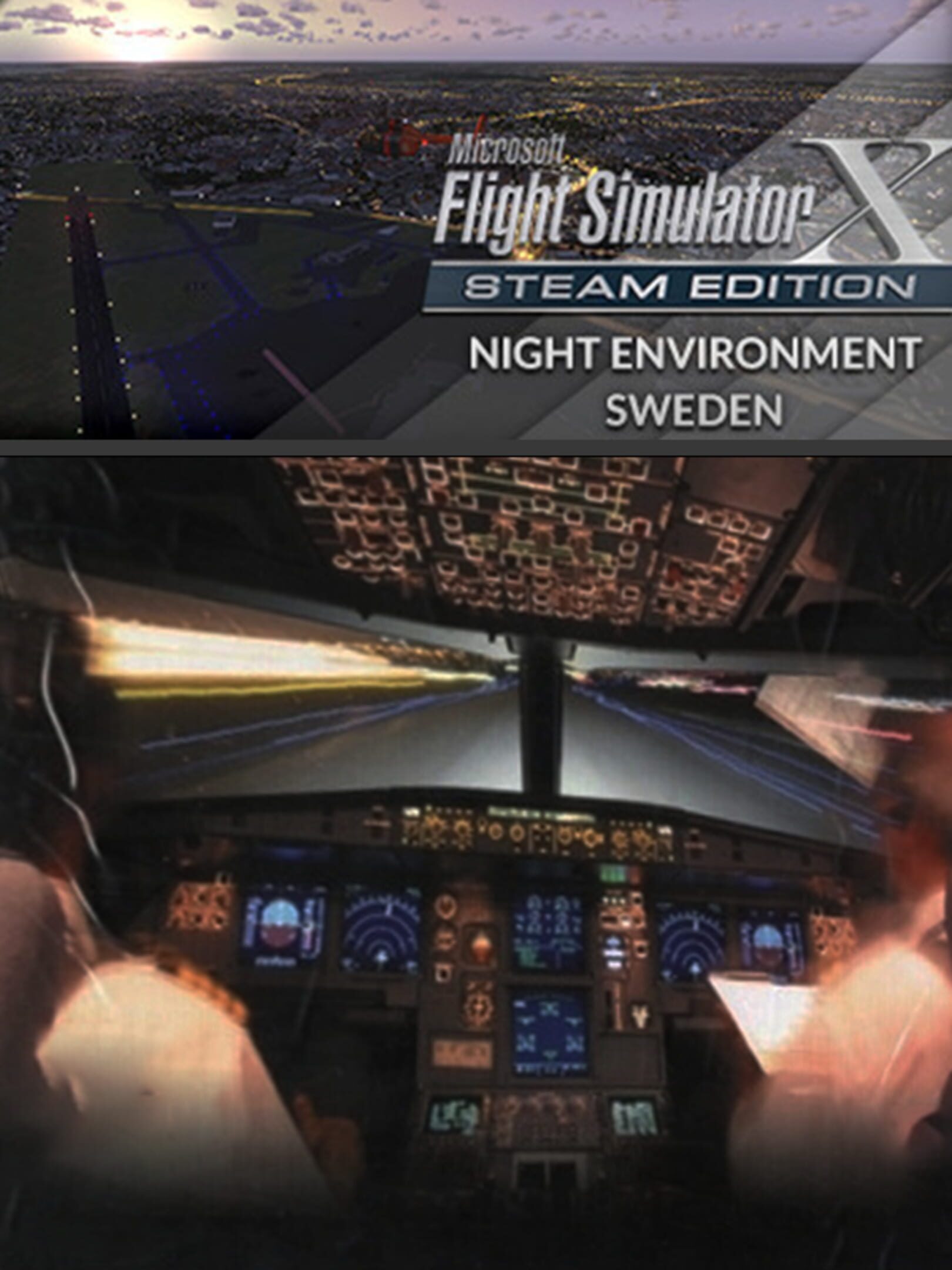 Microsoft Flight Simulator X: Steam Edition - Night Environment: Sweden cover