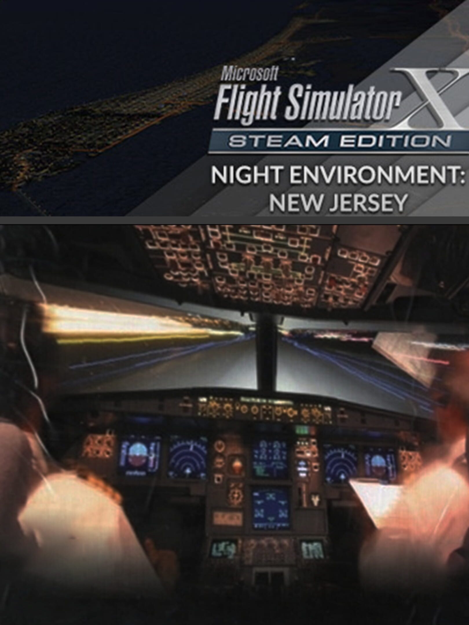 Microsoft Flight Simulator X: Steam Edition - Night Environment: New Jersey cover