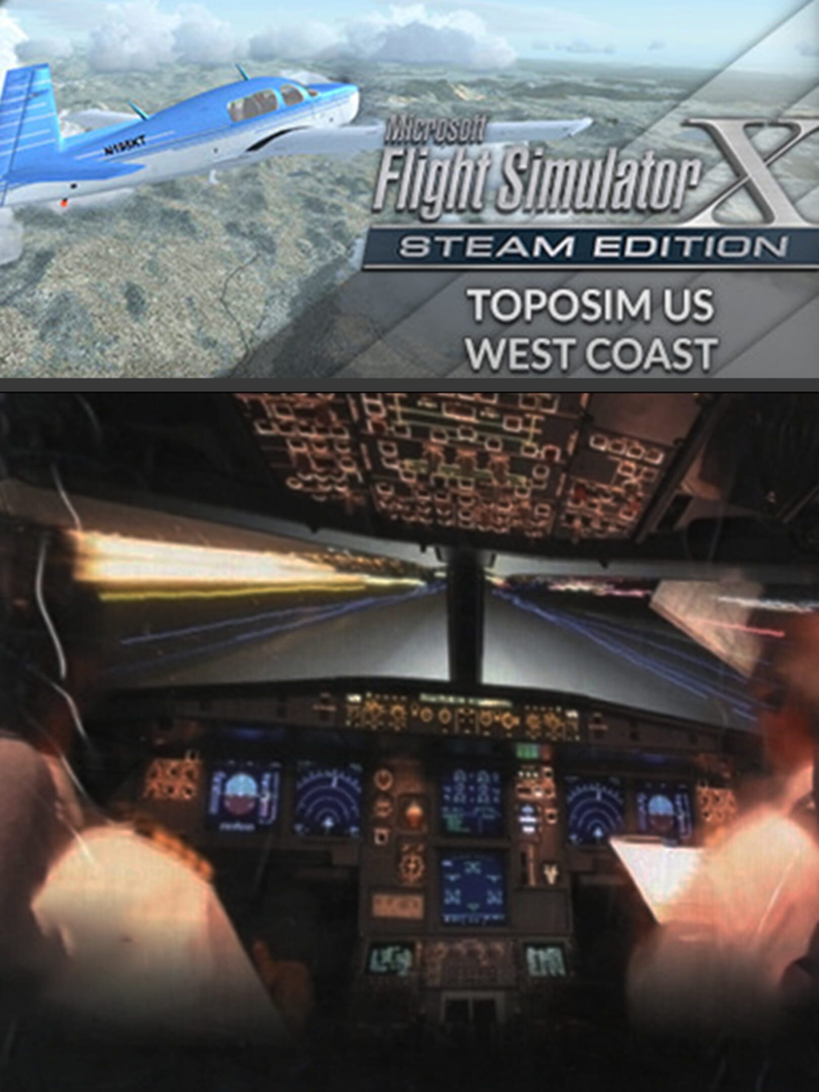 Microsoft Flight Simulator X: Steam Edition - Toposim US West Coast cover