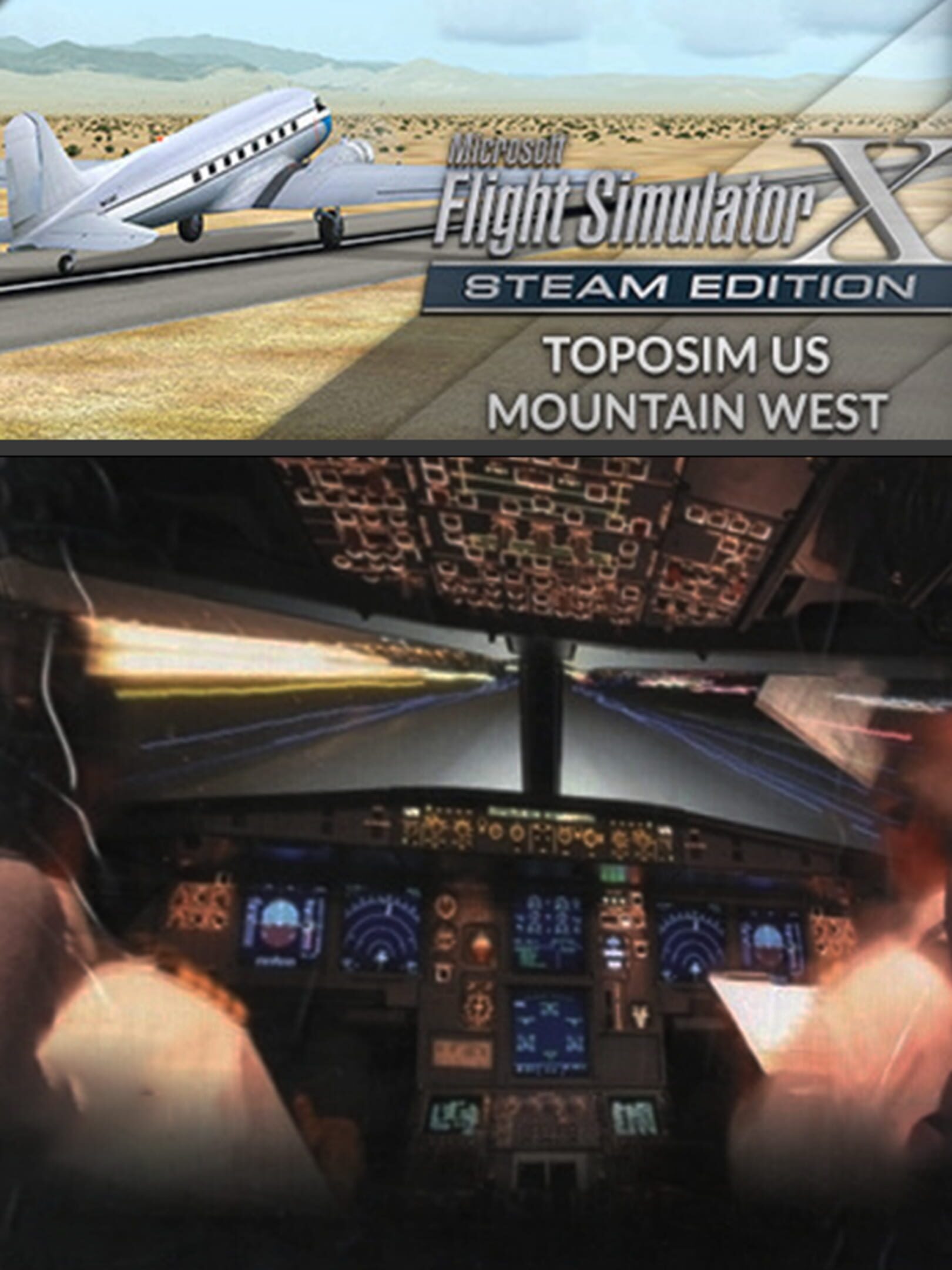 Microsoft Flight Simulator X: Steam Edition - Toposim US Mountain West cover
