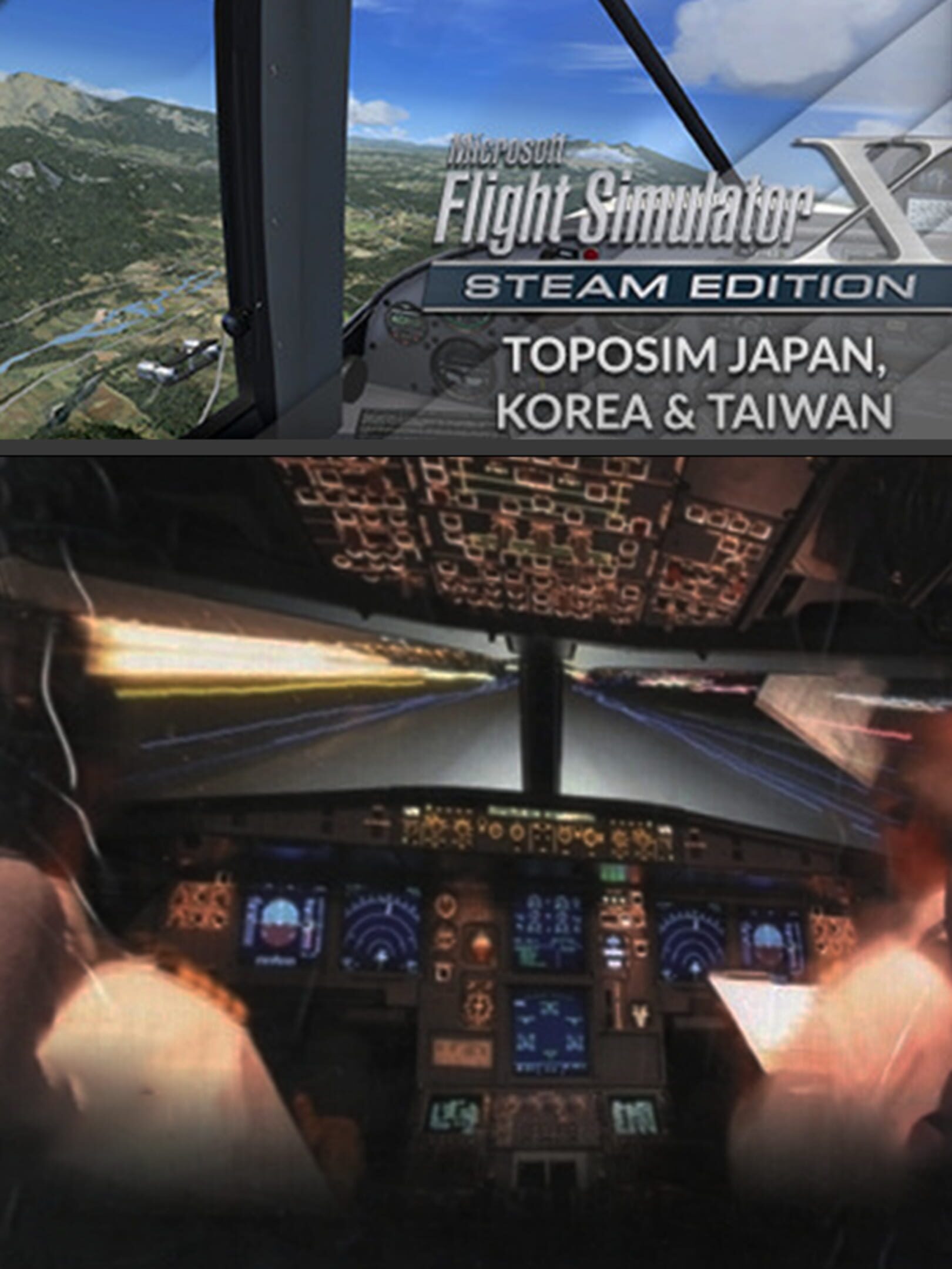 Microsoft Flight Simulator X: Steam Edition - Toposim Japan, Korea & Taiwan cover
