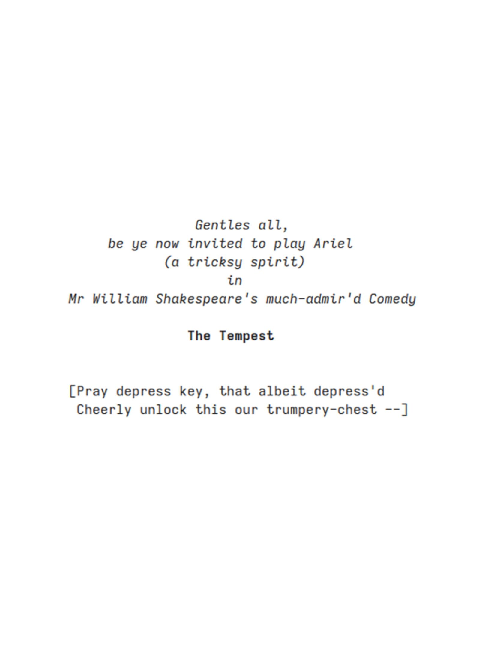 The Tempest