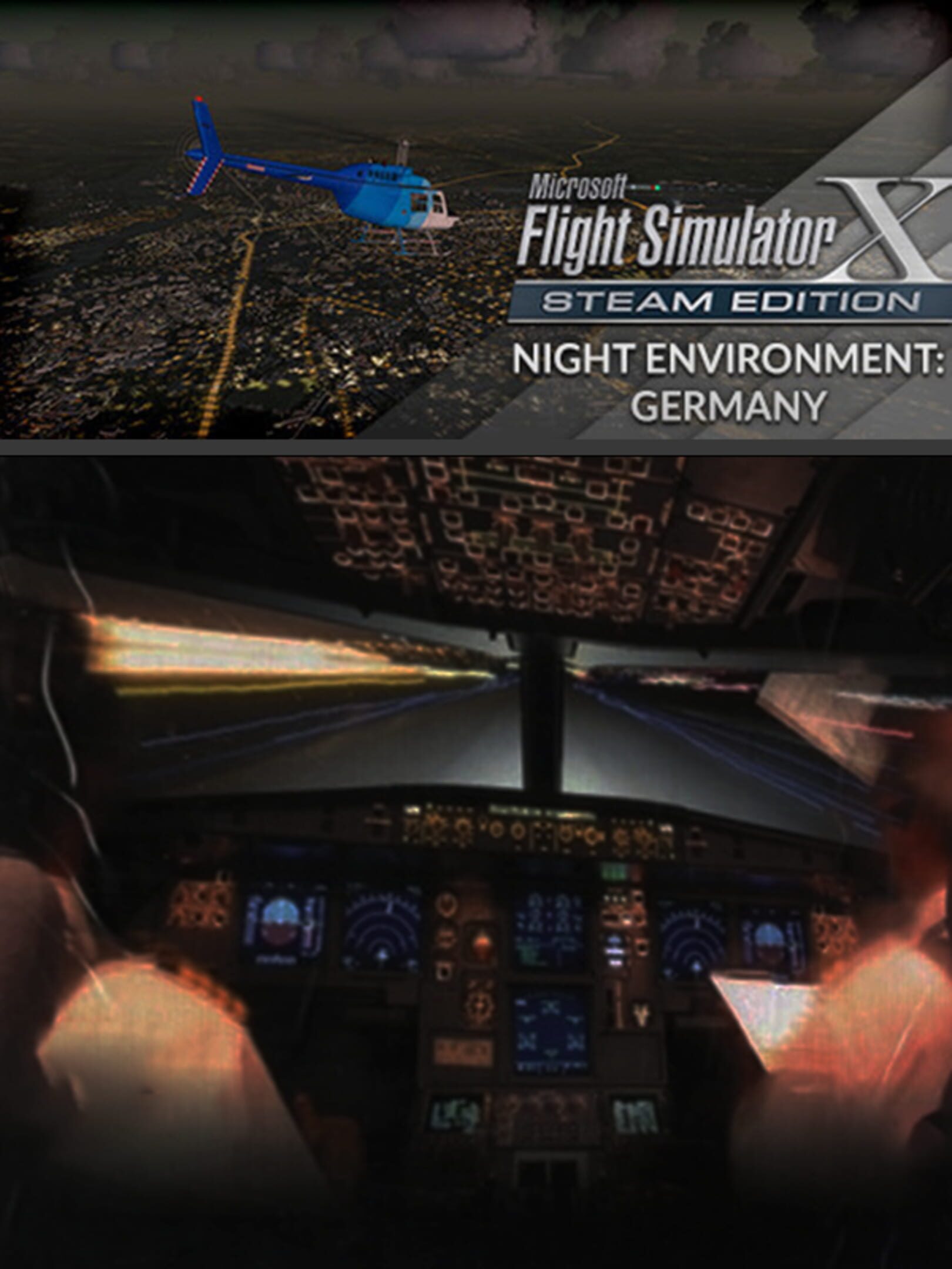 Microsoft Flight Simulator X: Steam Edition - Night Environment: Germany cover