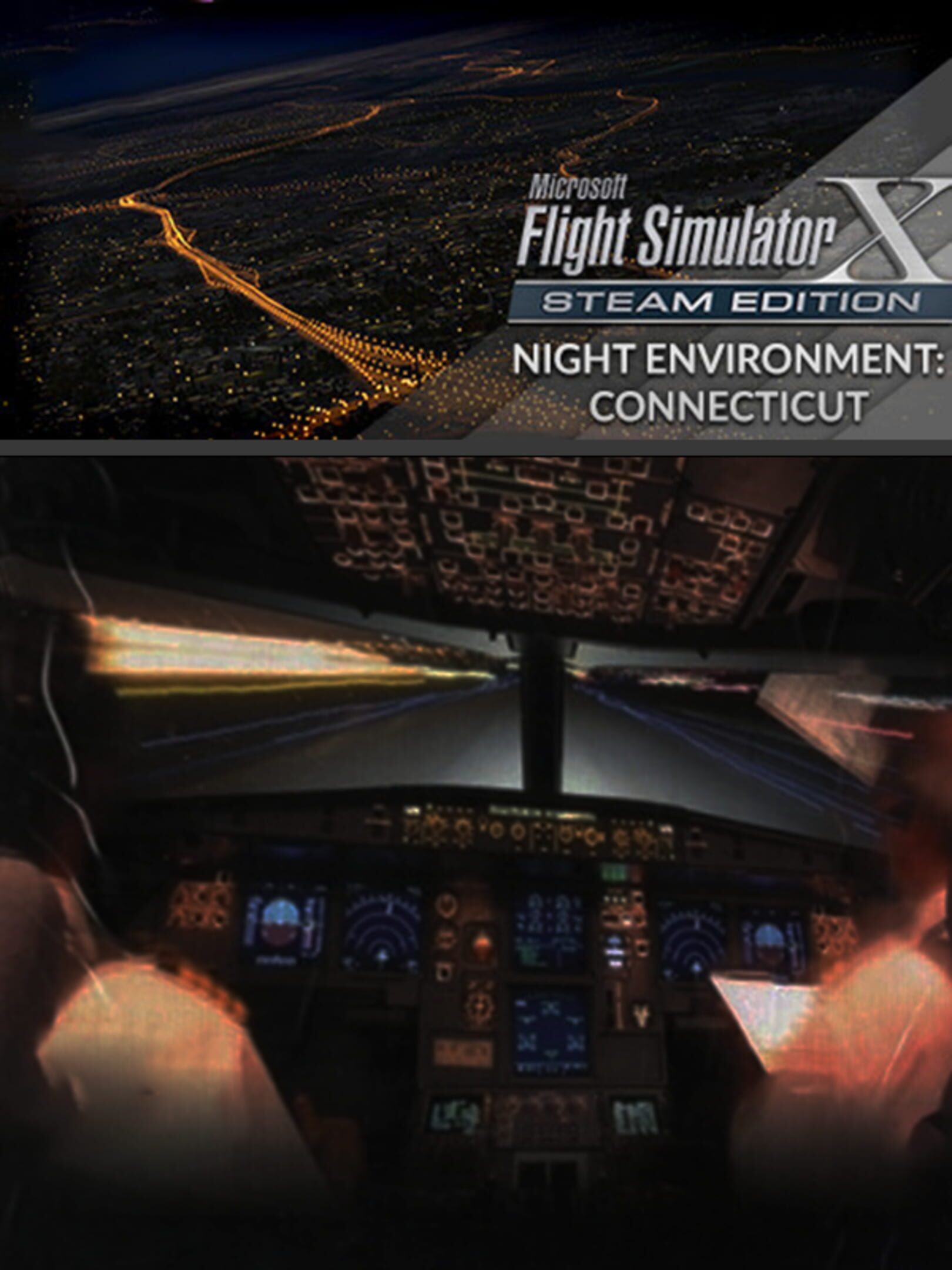 Microsoft Flight Simulator X: Steam Edition - Night Environment: Connecticut cover