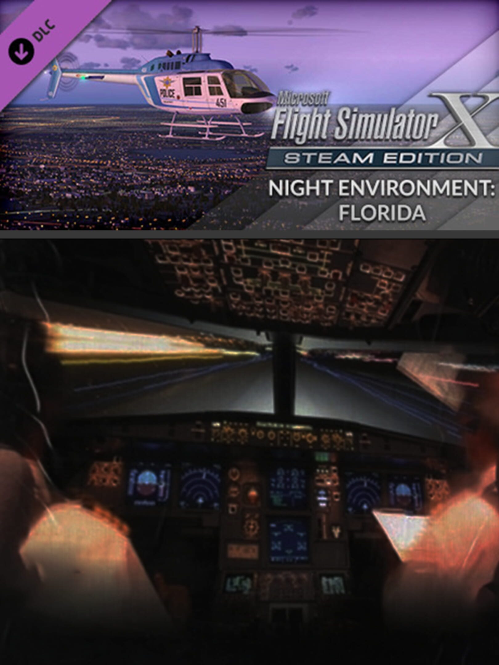 Microsoft Flight Simulator X: Steam Edition - Night Environment: Florida cover