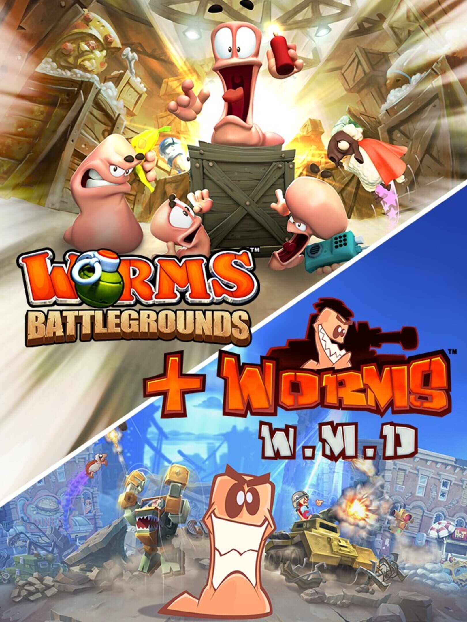 Worms Battlegrounds + Worms W.M.D cover