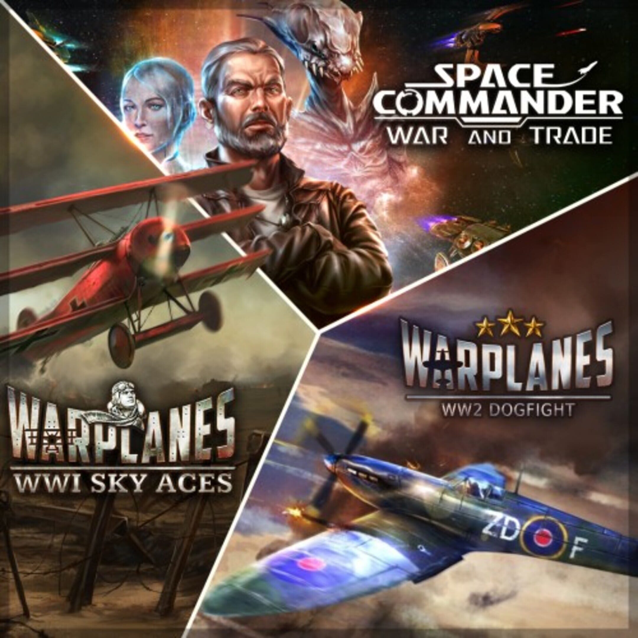 Warplanes: WW1 + WW2 + Space Commander Bundle cover