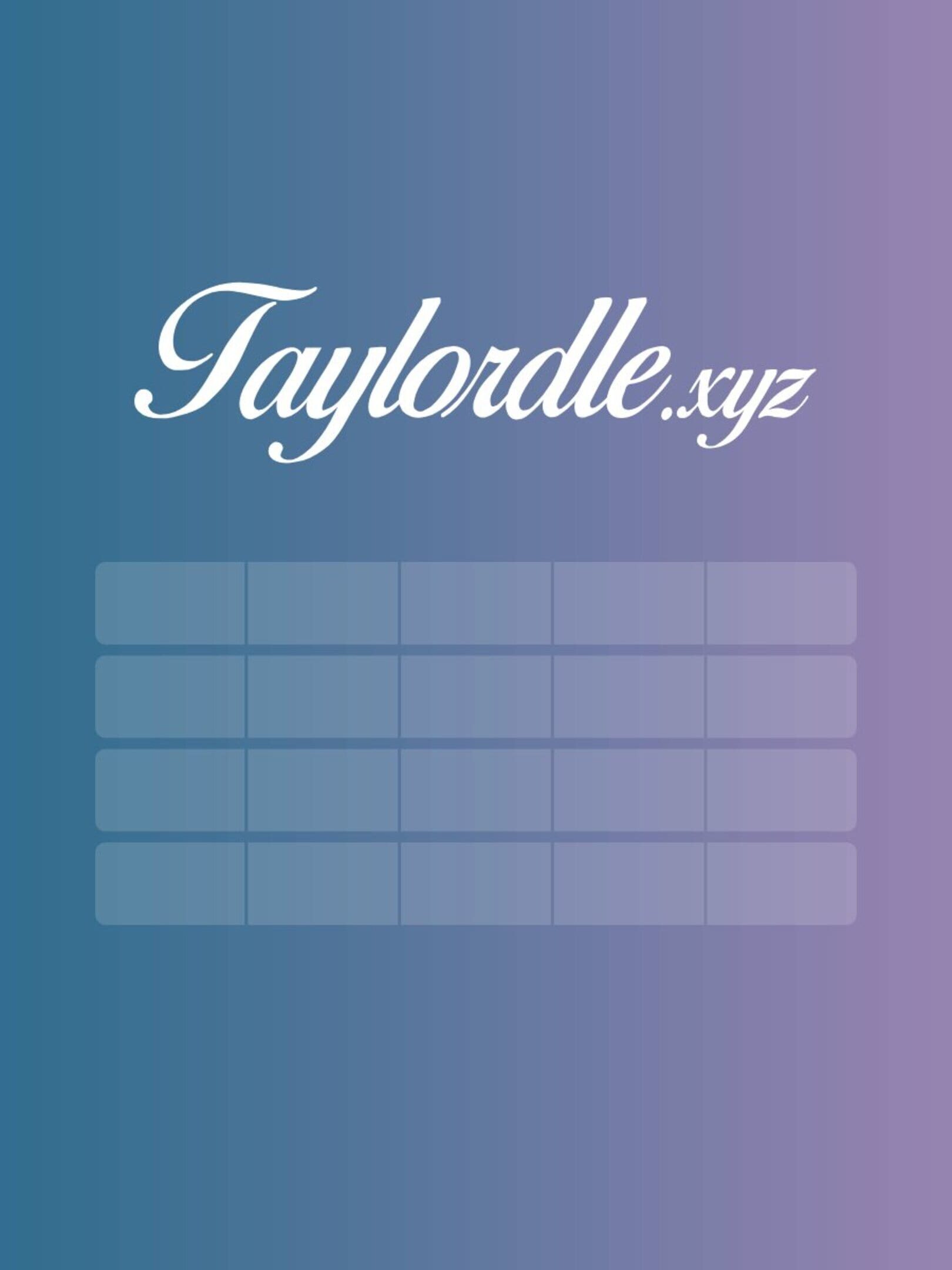 Taylordle cover