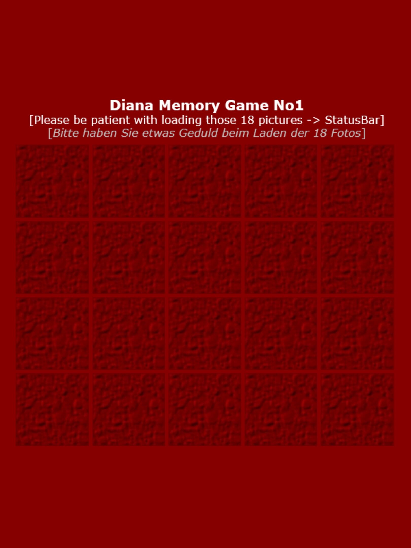 Diana Memory Game No1