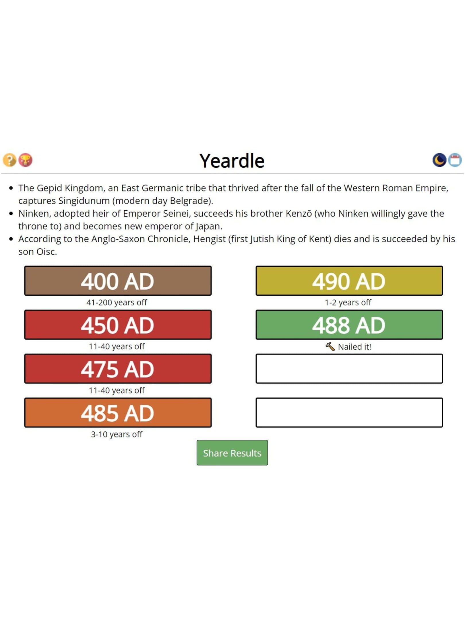 Yeardle cover