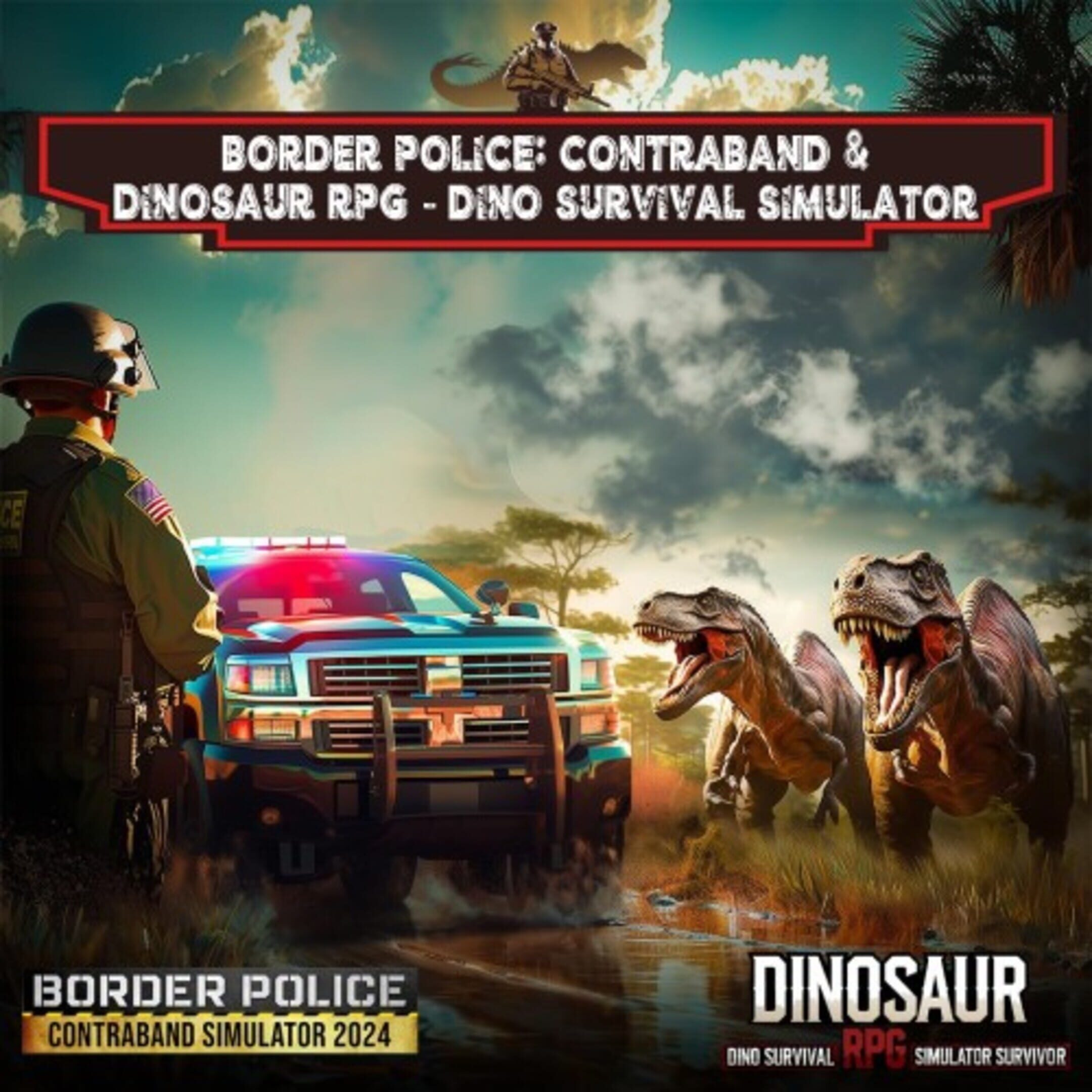Border Police: Contraband & Dinosaur RPG: Dino Survival Simulator cover