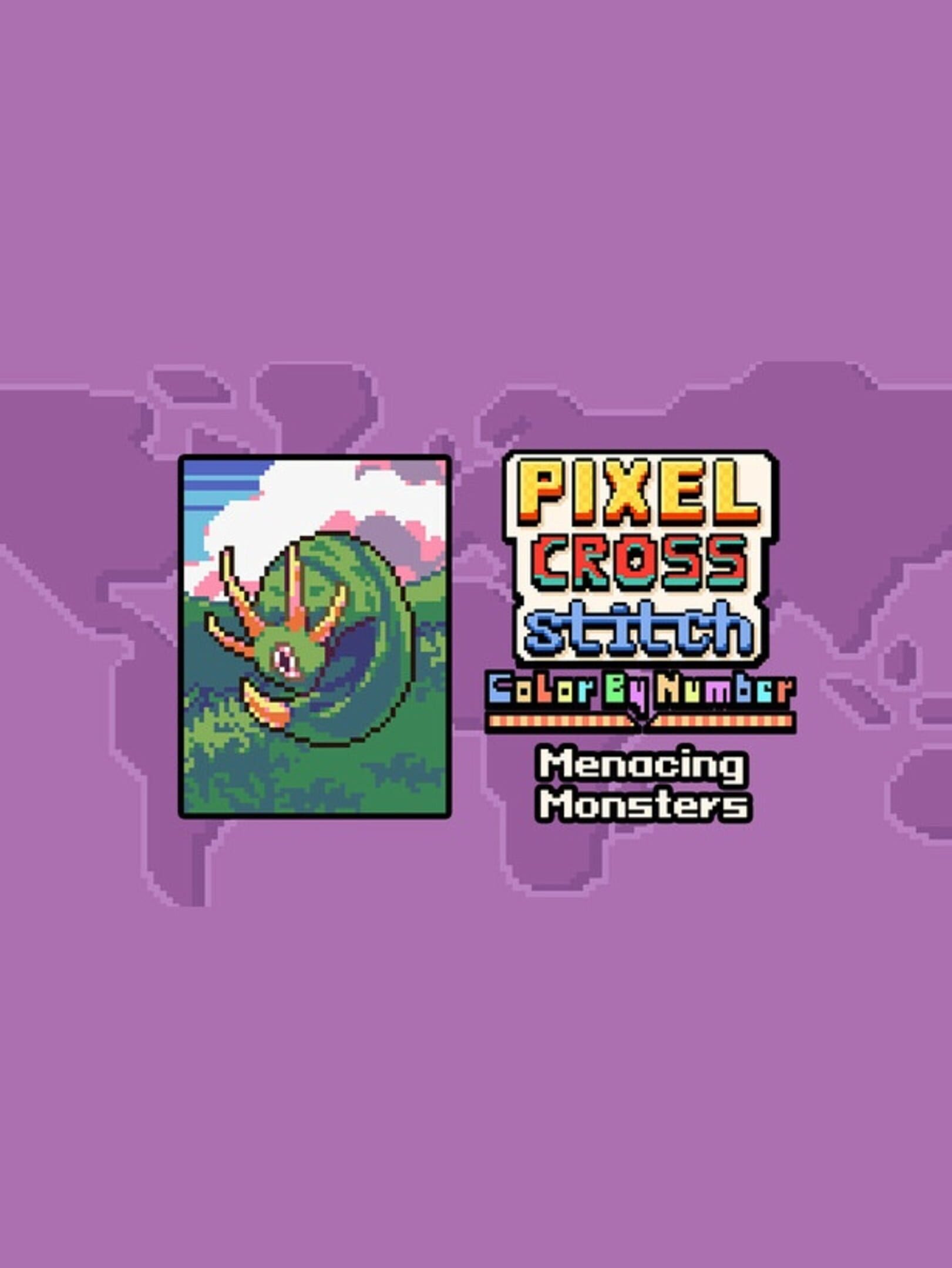 Pixel Cross Stitch: Color by Number - Menacing Monsters Pack